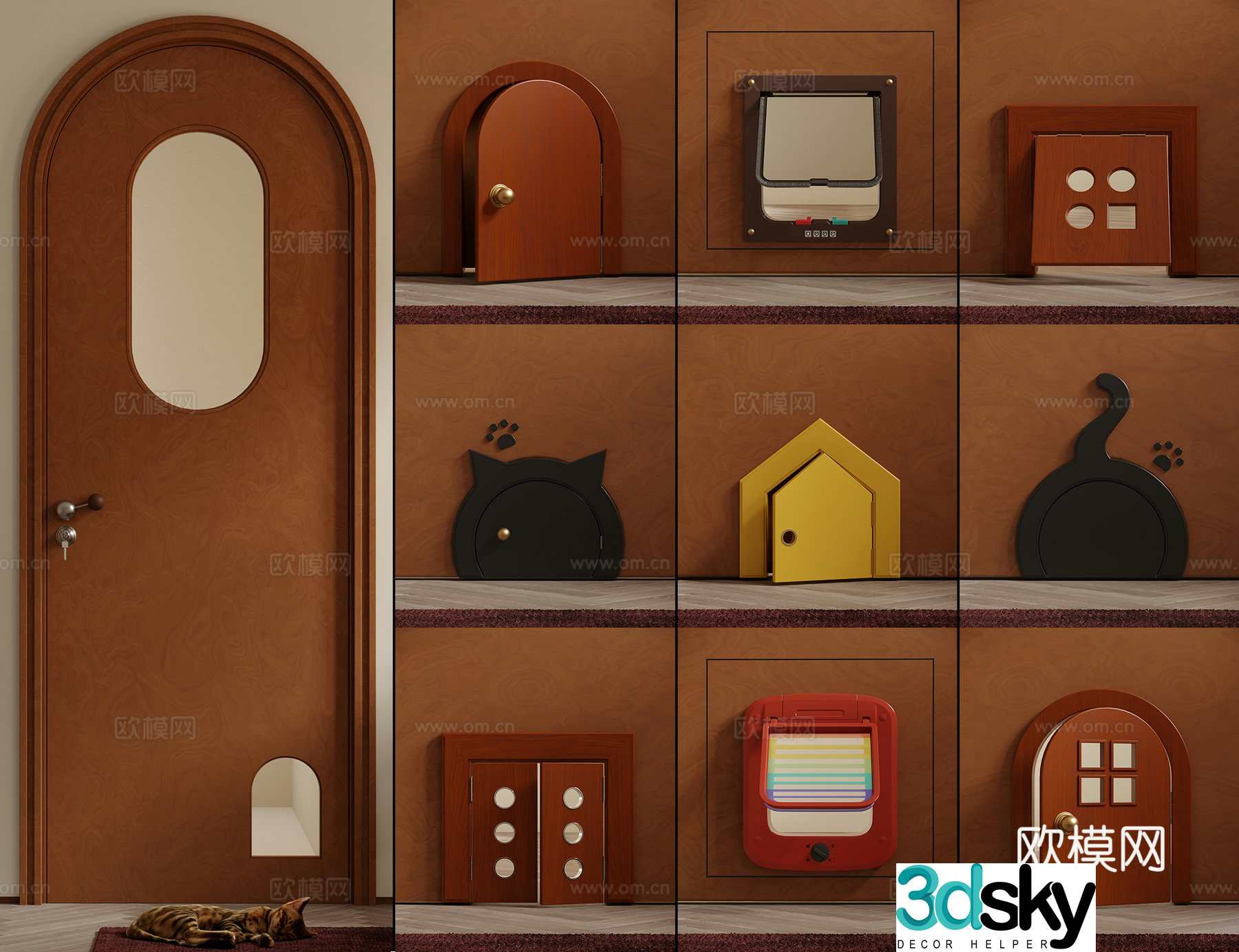 Pet door 3d model