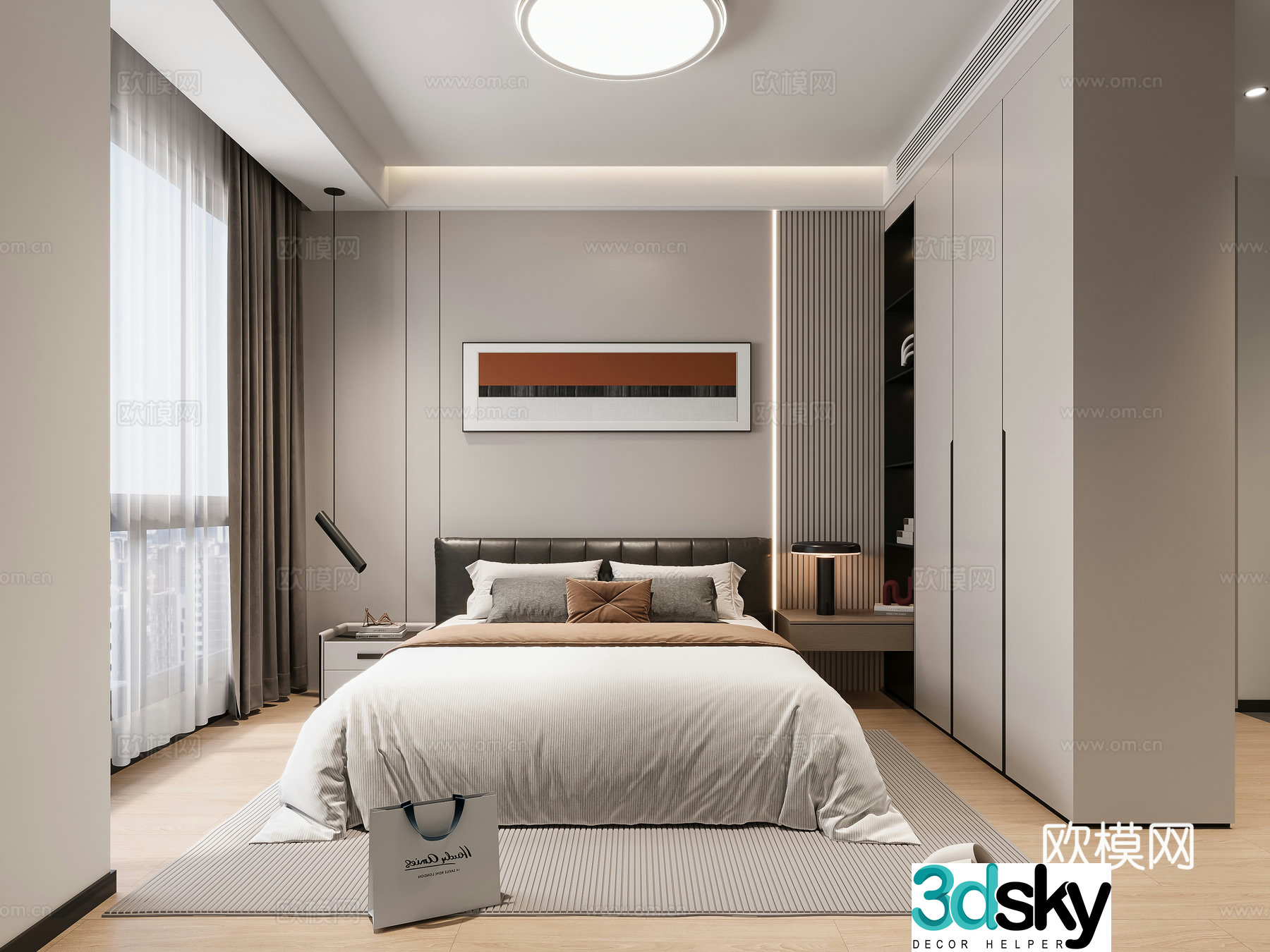 Living and dining room 3d model