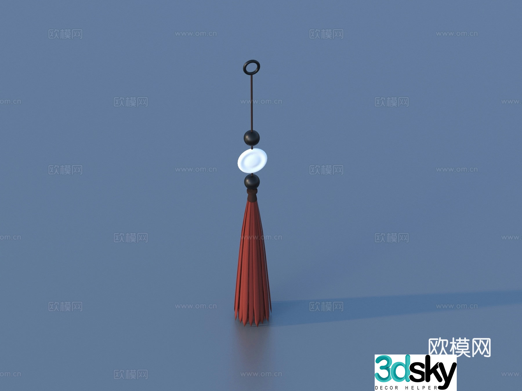 3D model of hanging decoration tassel hanging ear hanging flower