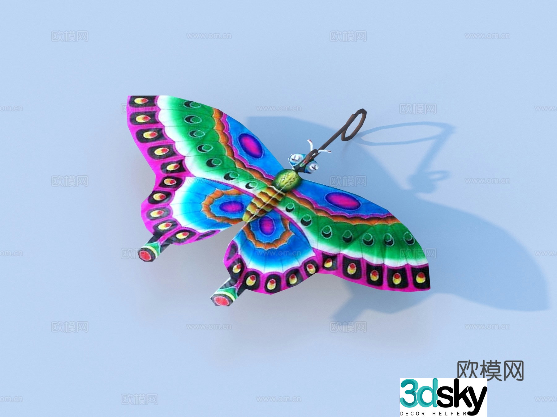 Kite toys ornaments decorative 3d model