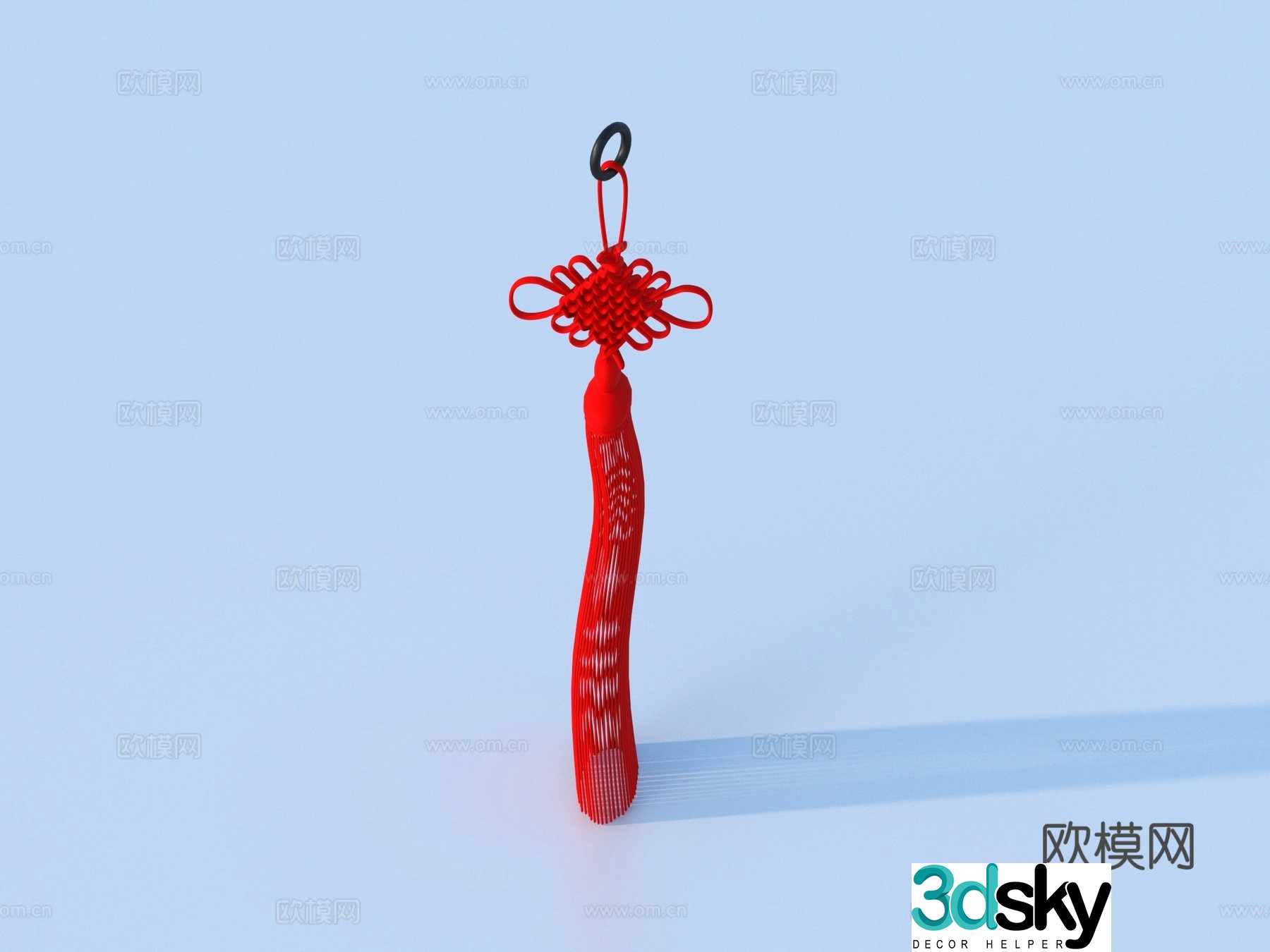 3D model of hanging decoration tassel hanging ear hanging flower