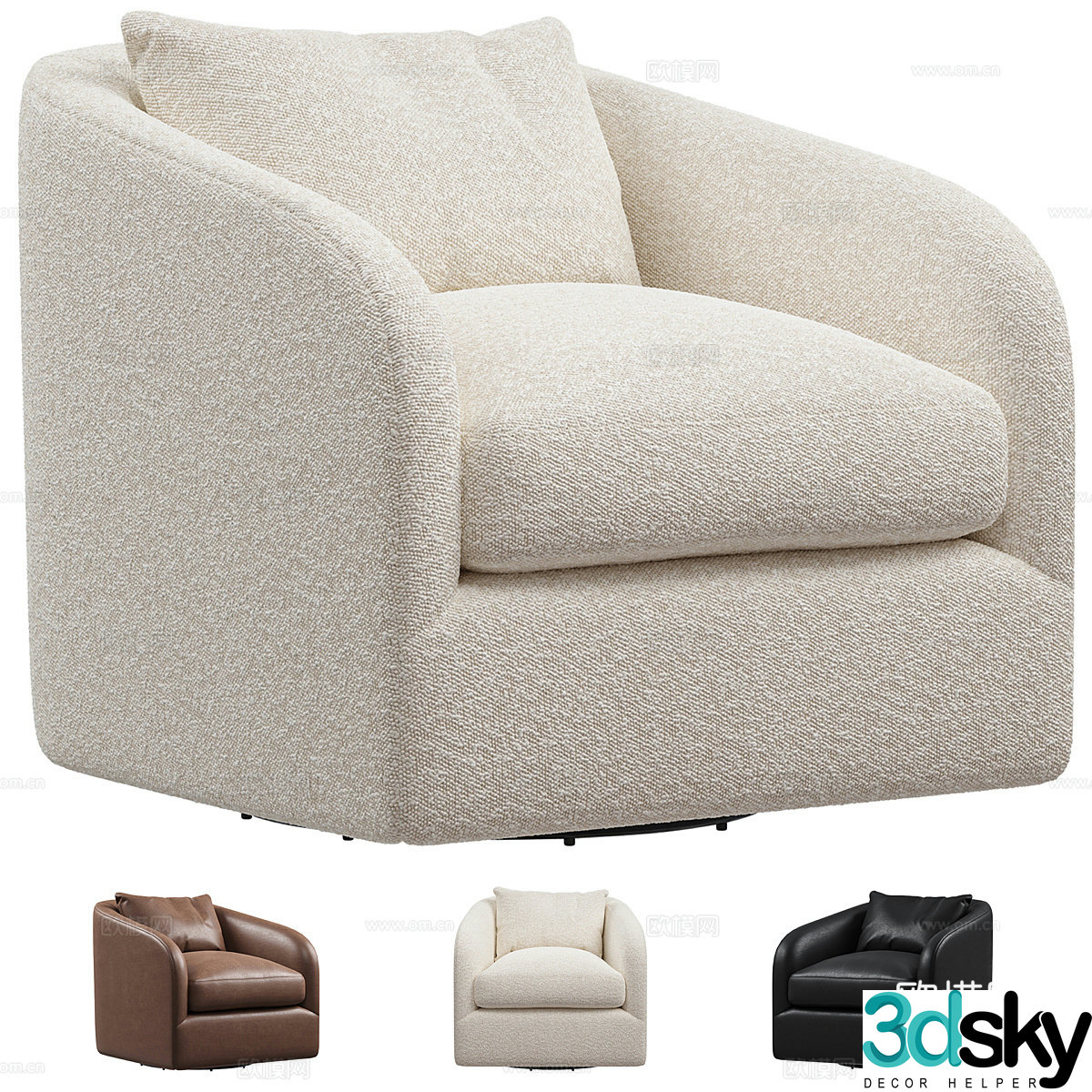 New Chinese sofa chair 3D model