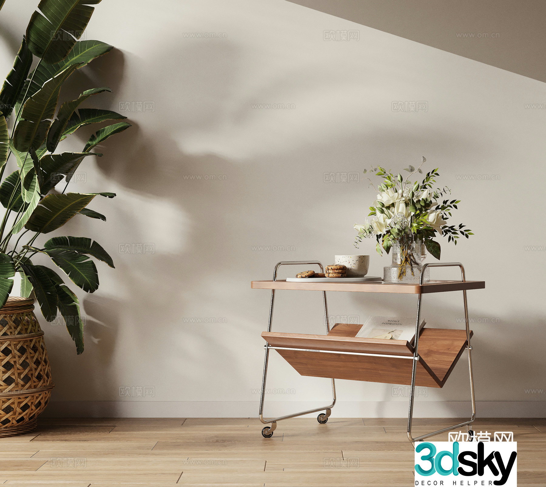 3D model of side table