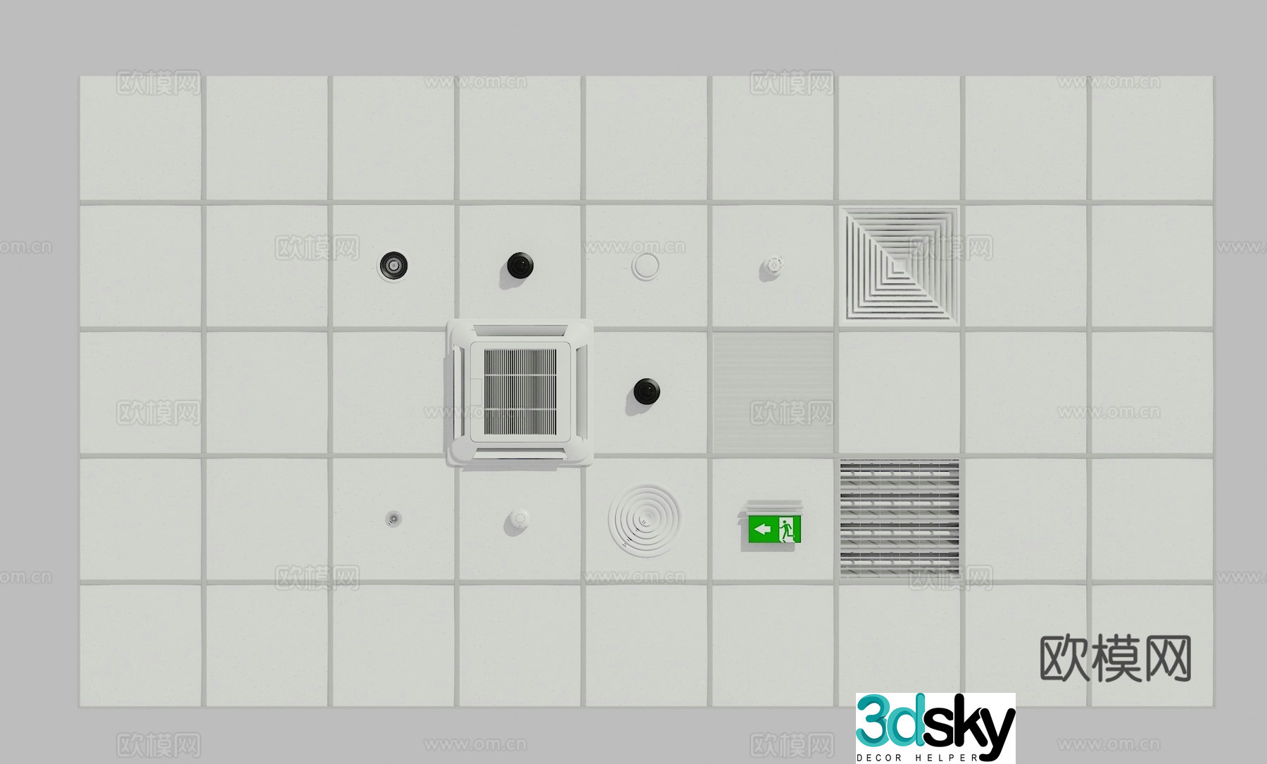 Modern ceiling 3d model