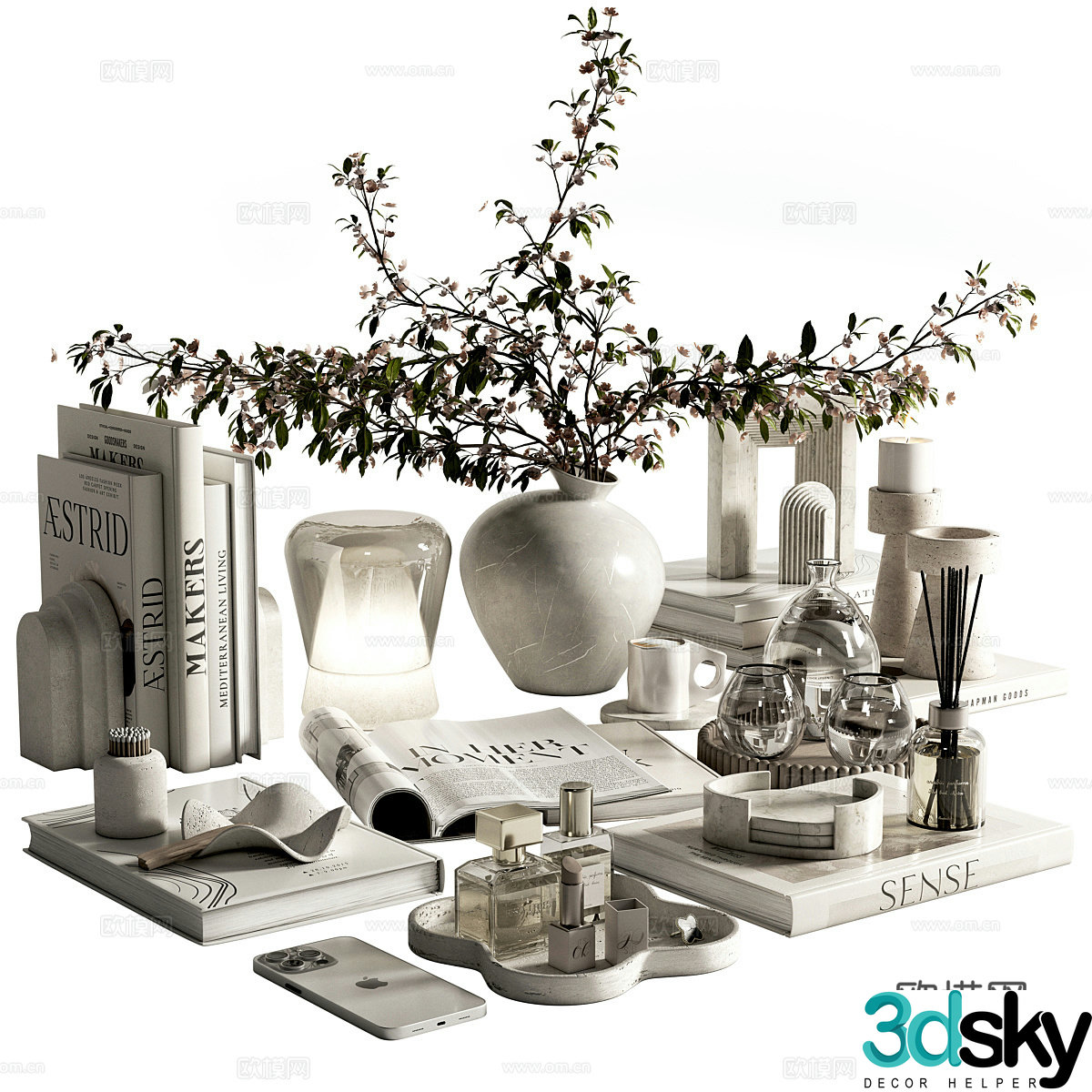 New Chinese jewelry ornament combination 3D model