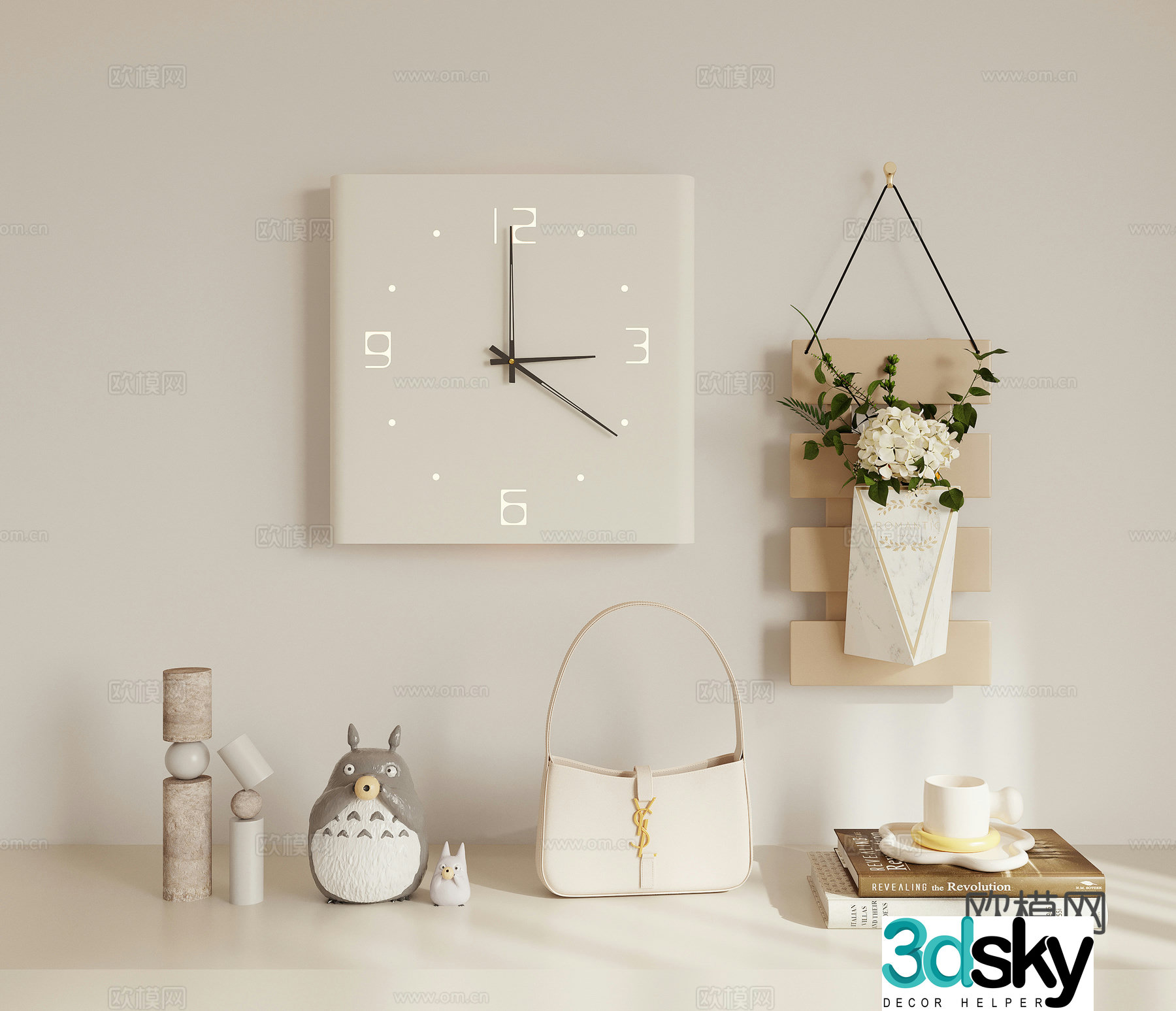 Combination ornament wall decoration 3D model
