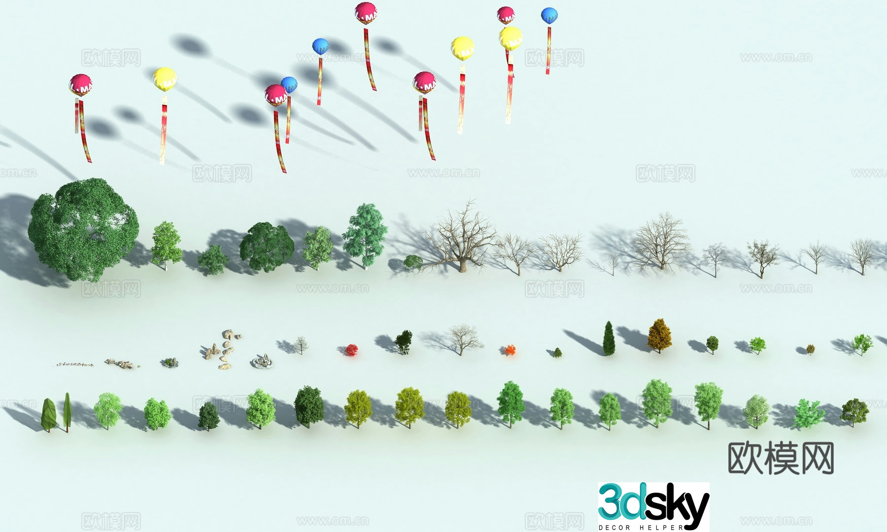 Modern bird’s eye view 3D model
