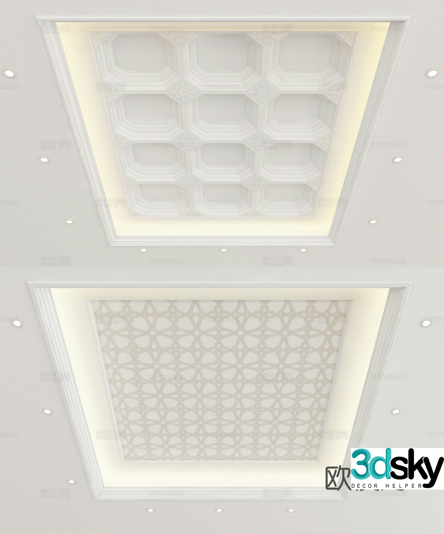 European style ceiling 3D model