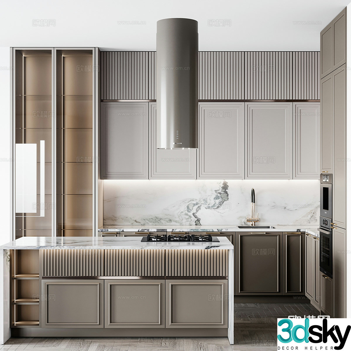 Modern light luxury cabinet 3D model