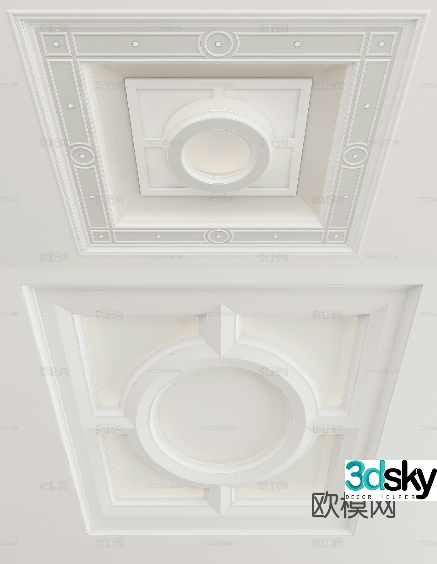 European style ceiling 3D model