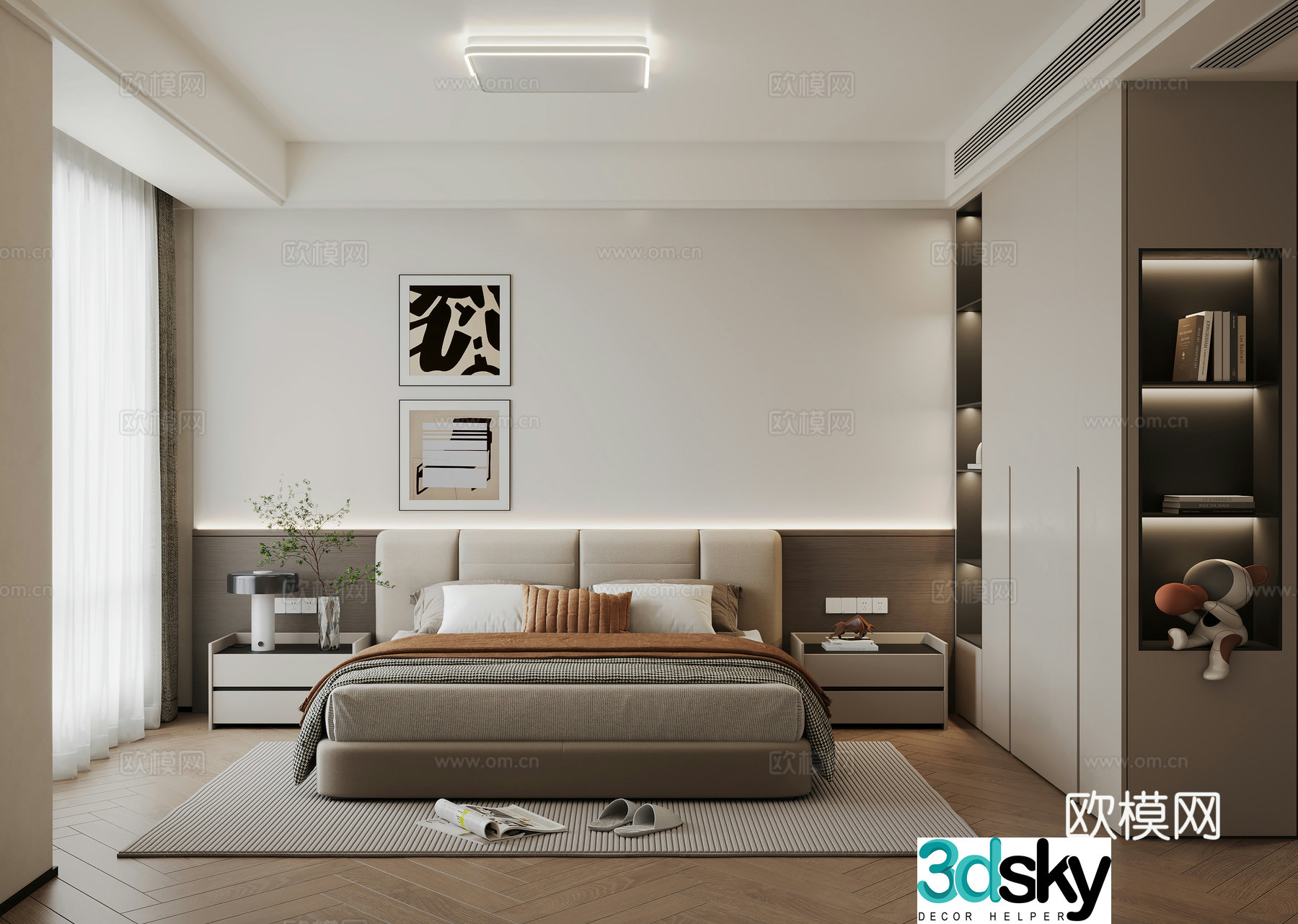 Modern bedroom 3d model