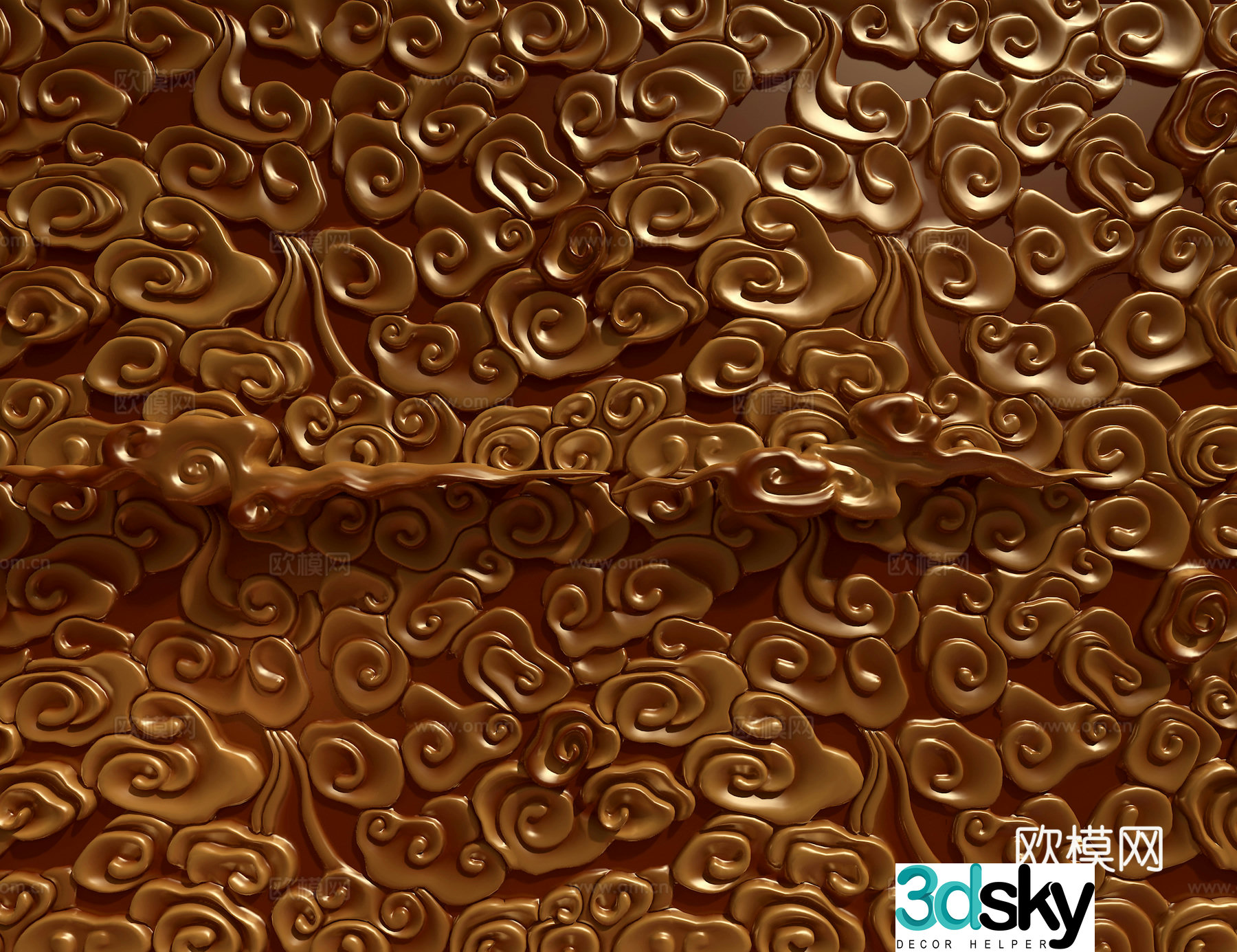 3D model of auspicious cloud