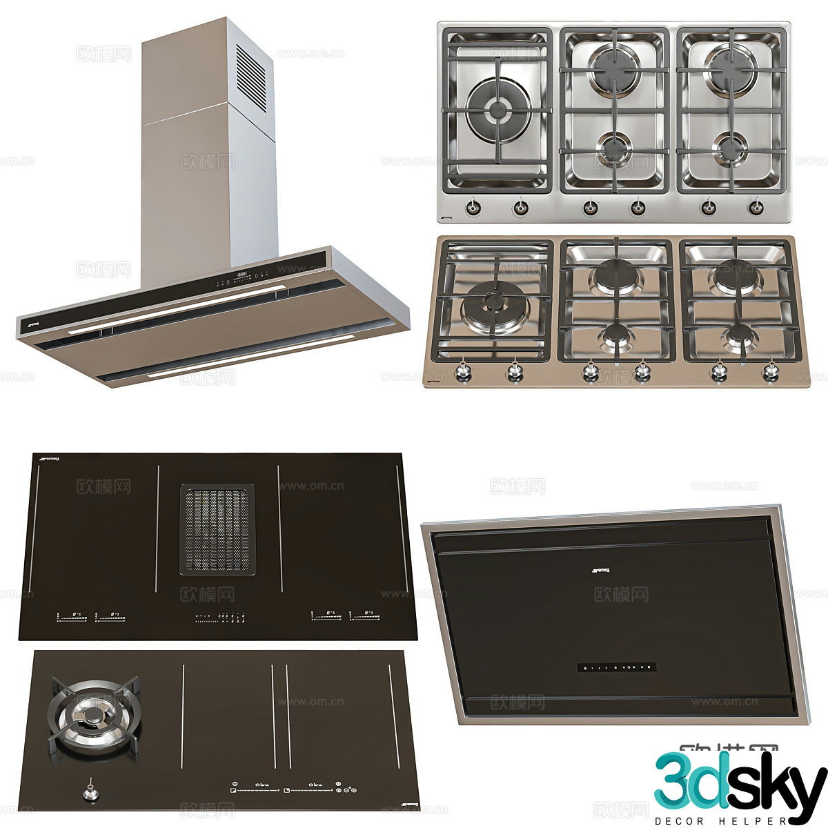 Modern Kitchen Electric 3D Model