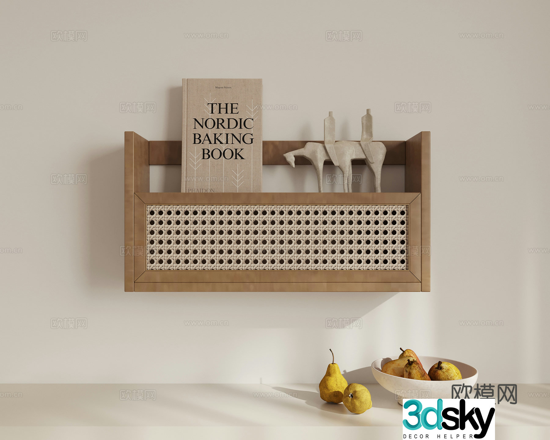 Wall decorative shelf 3D model