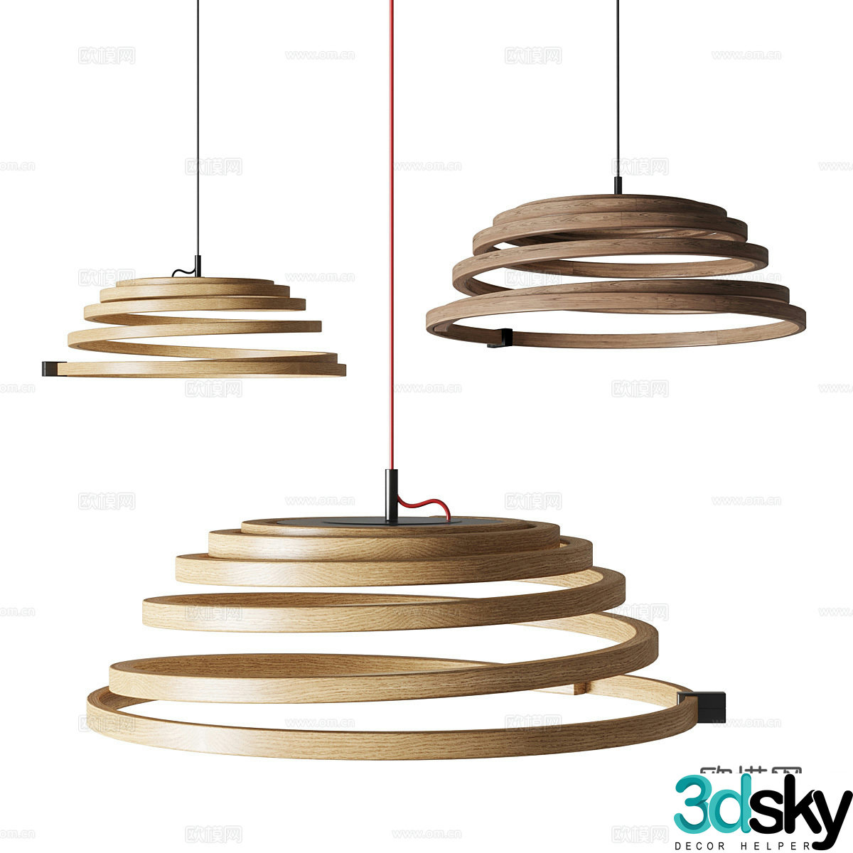New Chinese style woven chandelier 3D model