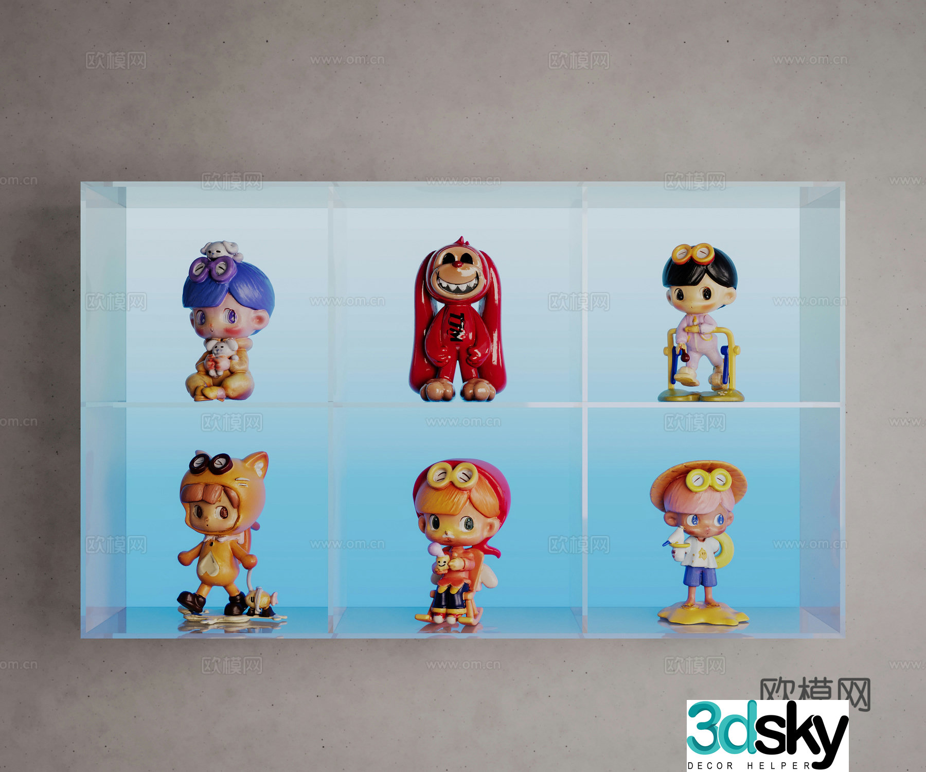 Modern handmade doll ornaments 3d model