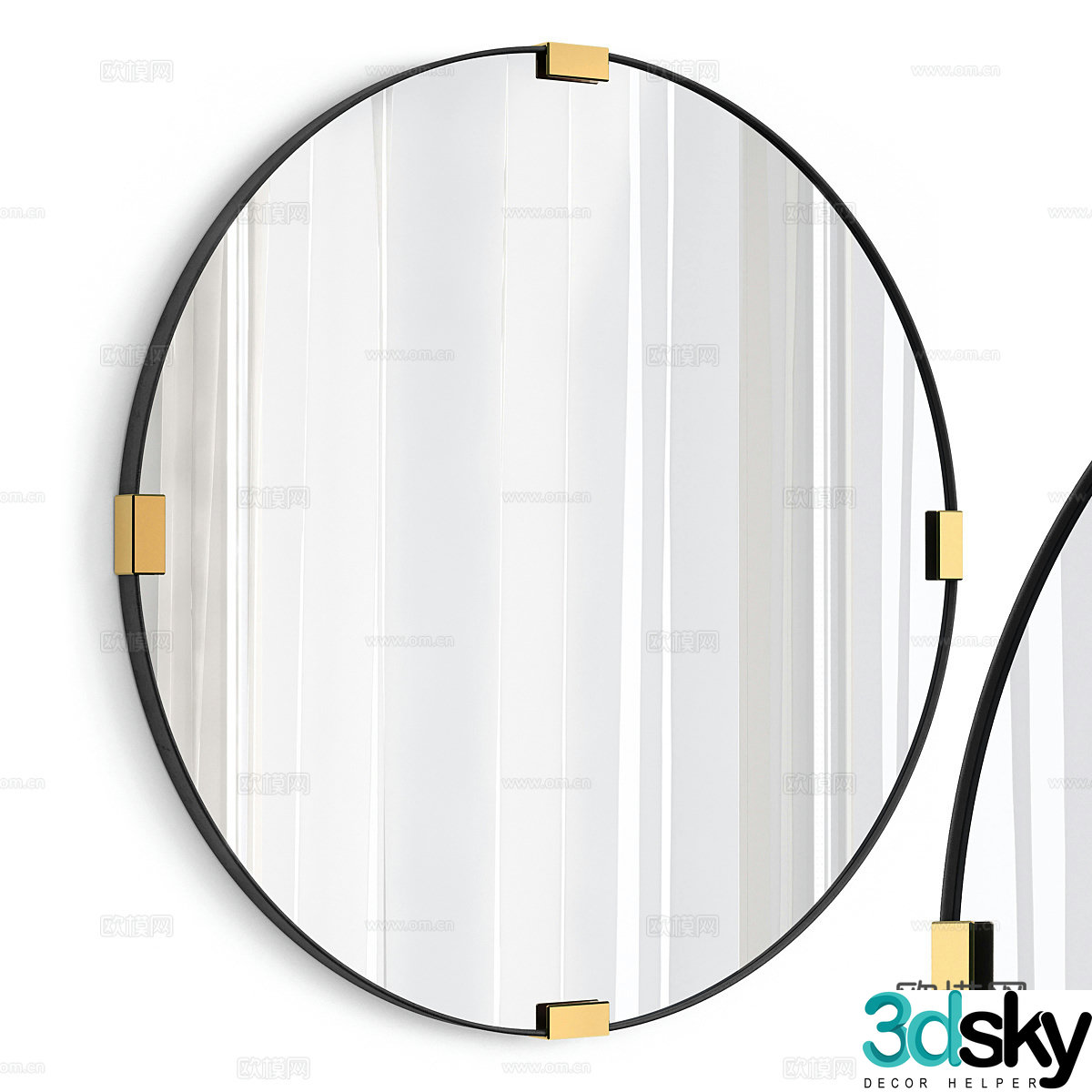 Mirror Circle Mirror 3D Model