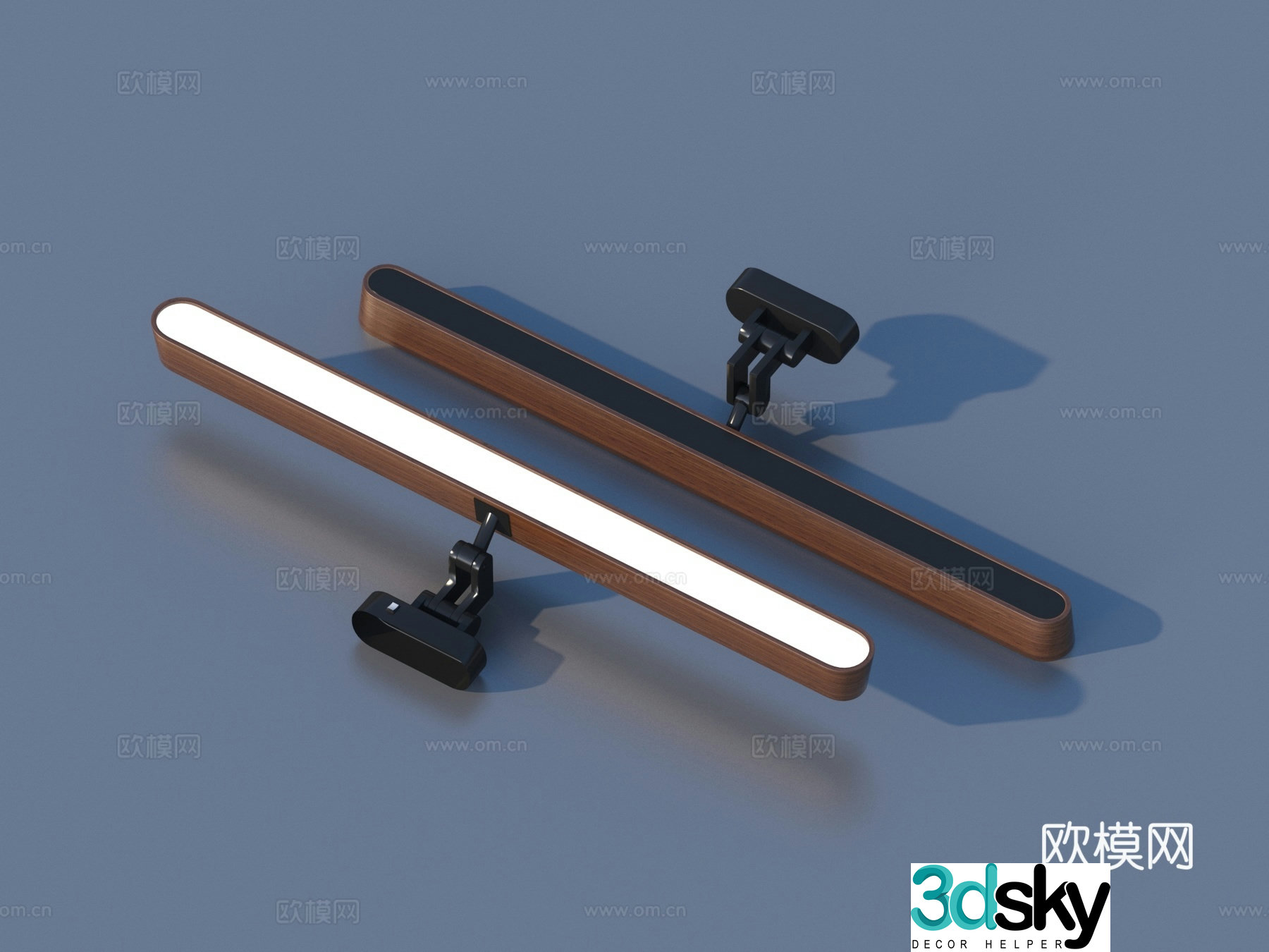 Lamp tube fluorescent lamp 3d model