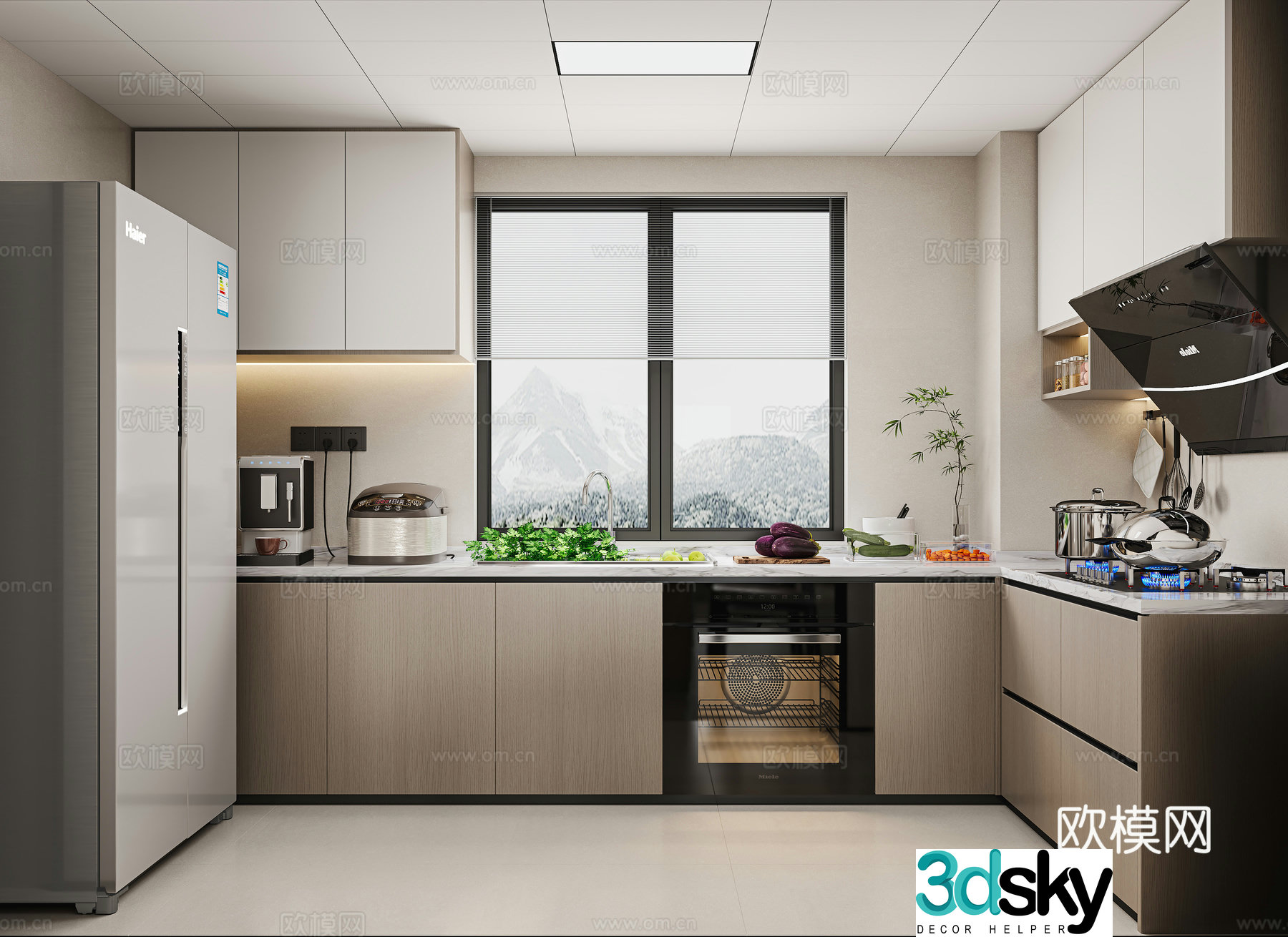Modern kitchen 3D model 3D model