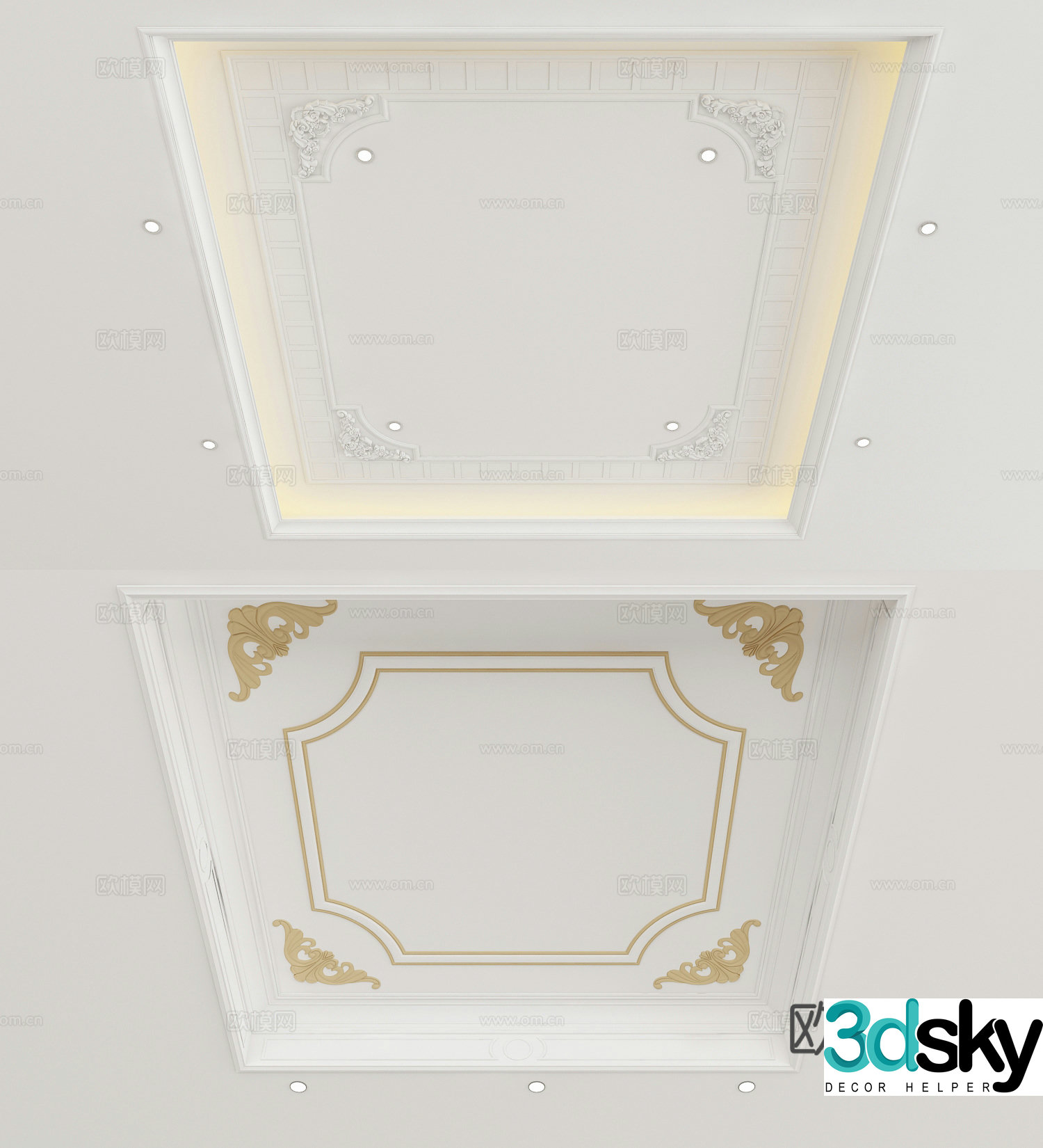 European style ceiling 3D model