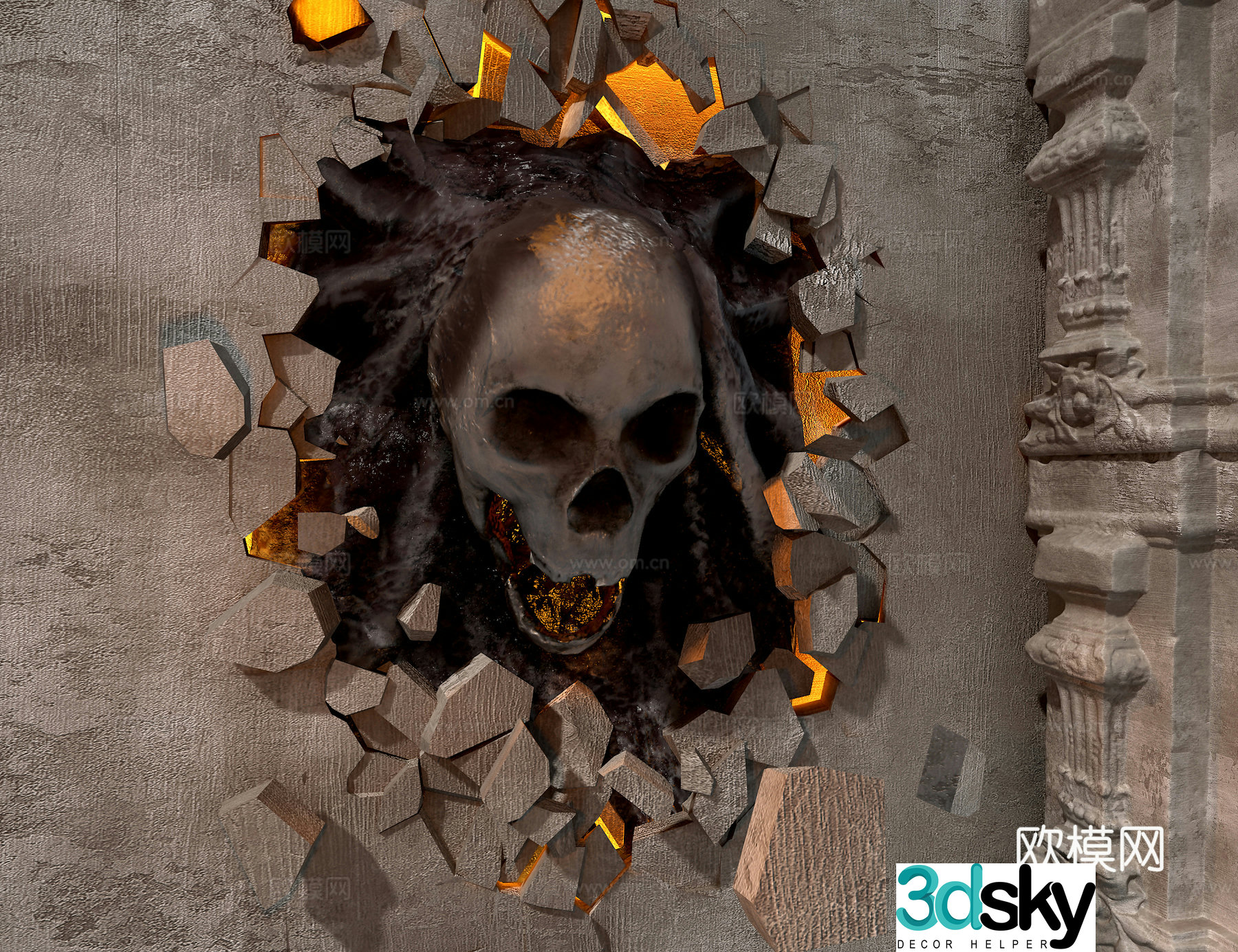 Skeleton Sculpture 3d Model