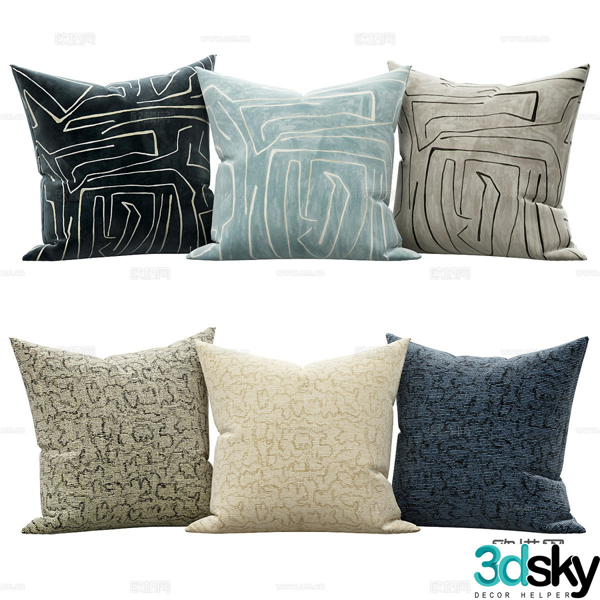 New Chinese pillow 3D model