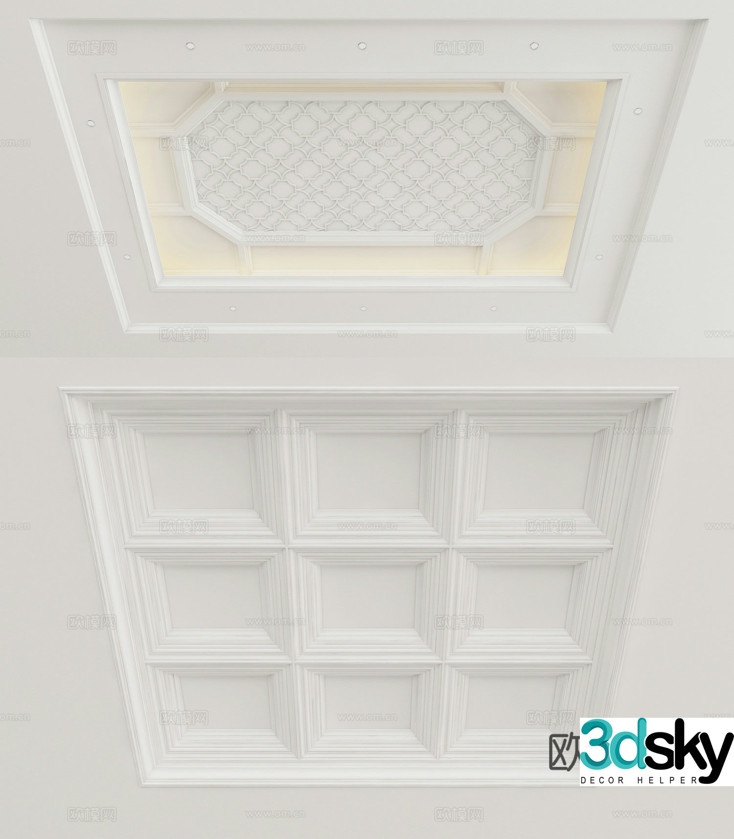 European style ceiling 3D model