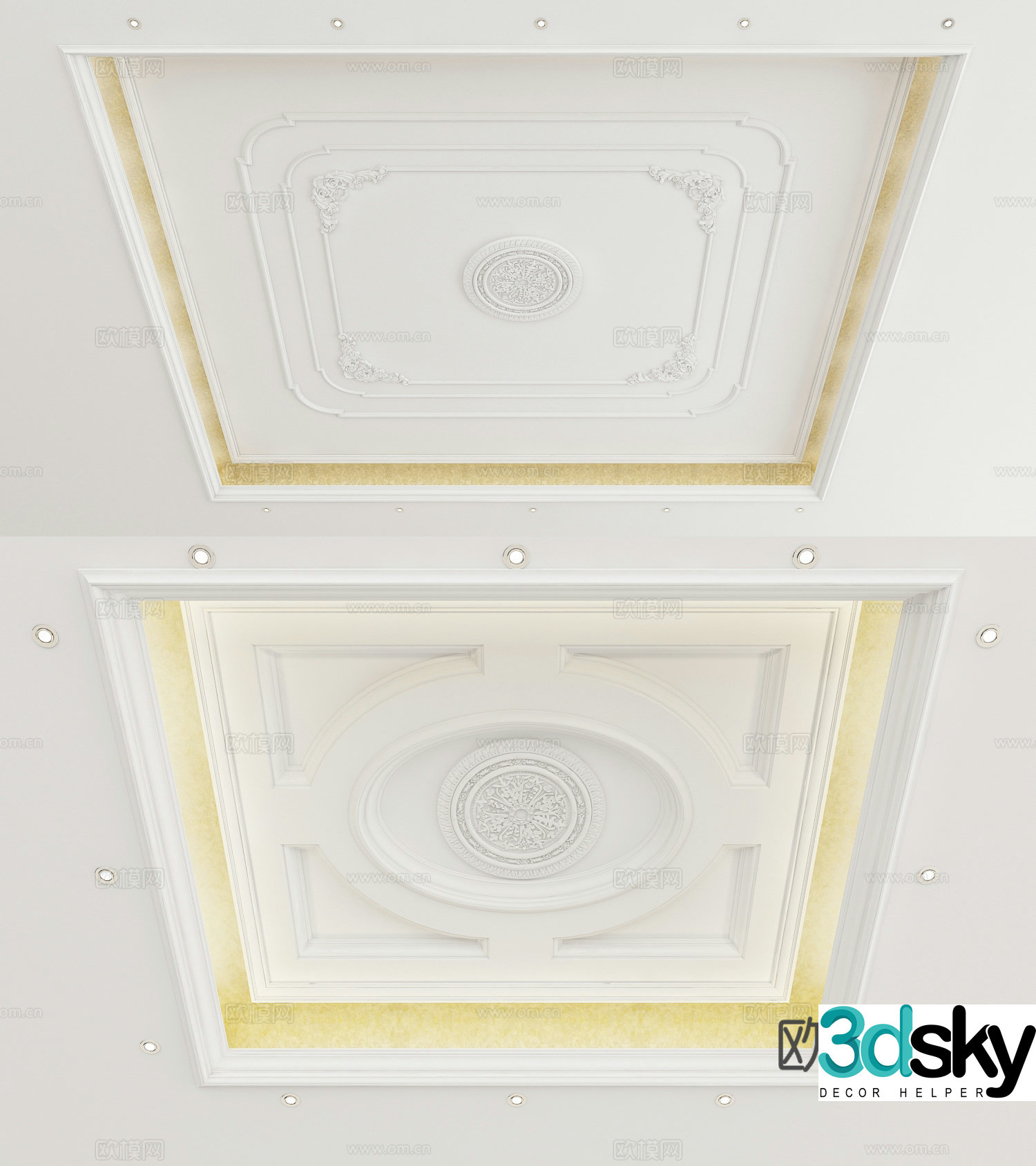 European style ceiling 3D model