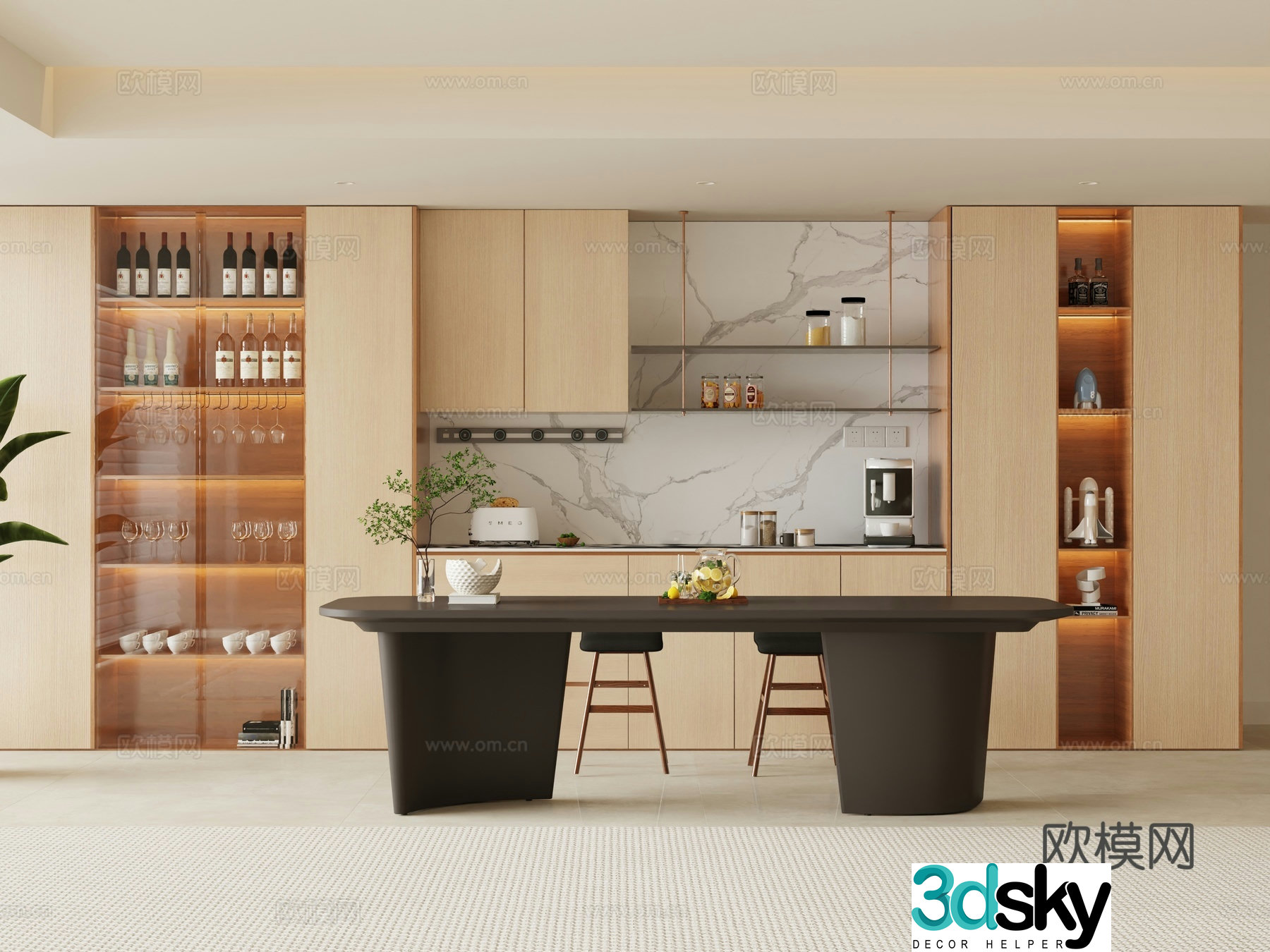 Modern sideboard 3D model