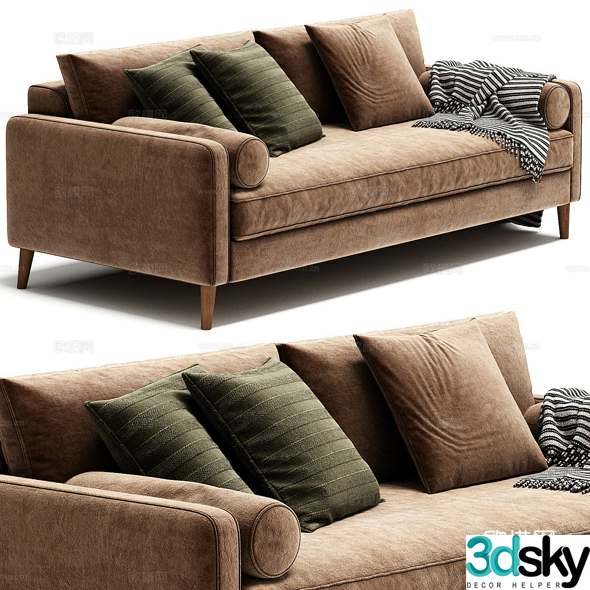 Multi-seater sofa 3d model