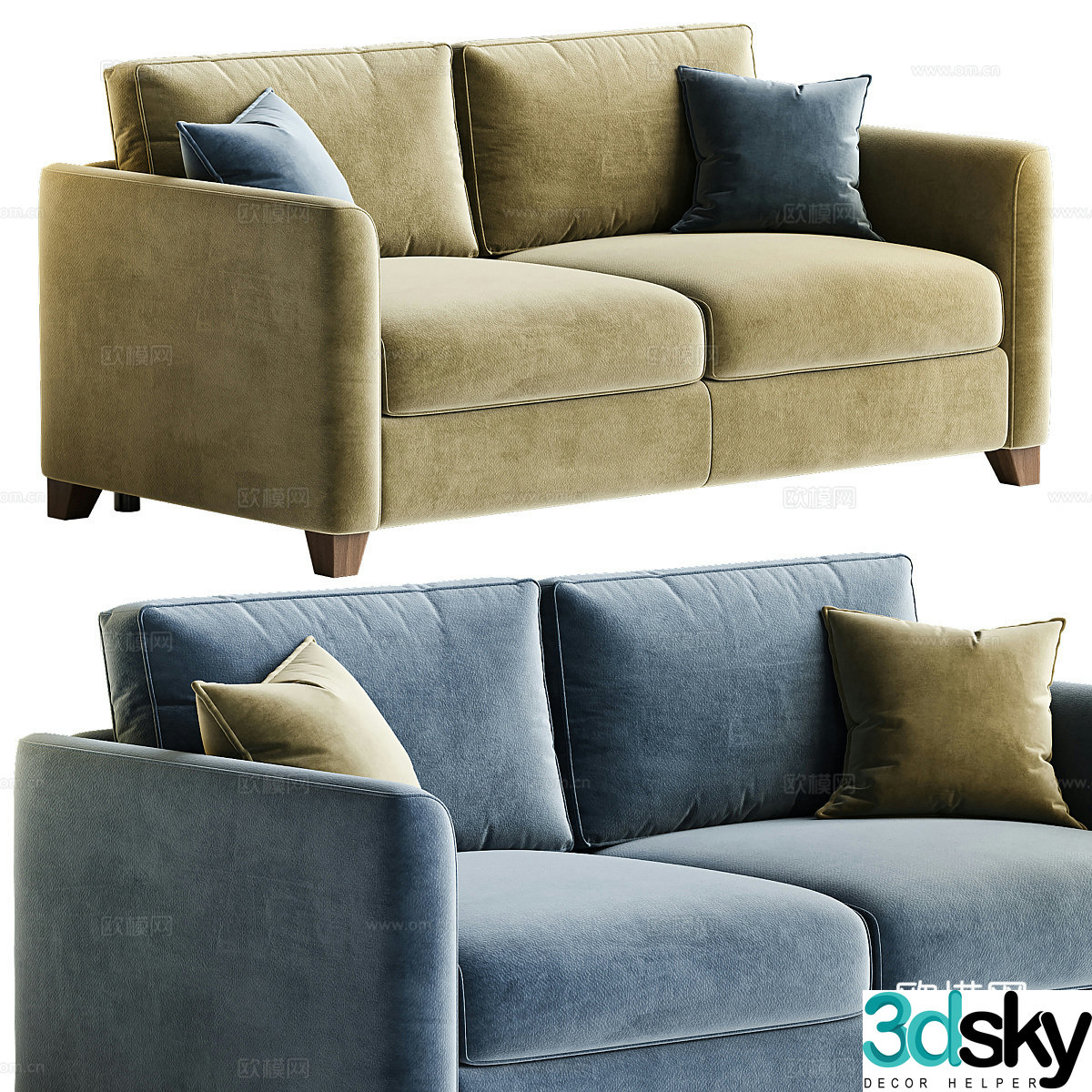 Multi-seater sofa 3d model