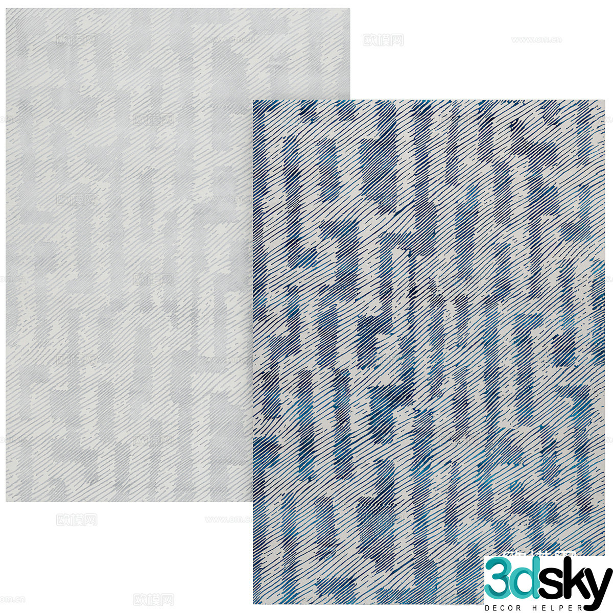 New Chinese style fabric carpet 3D model