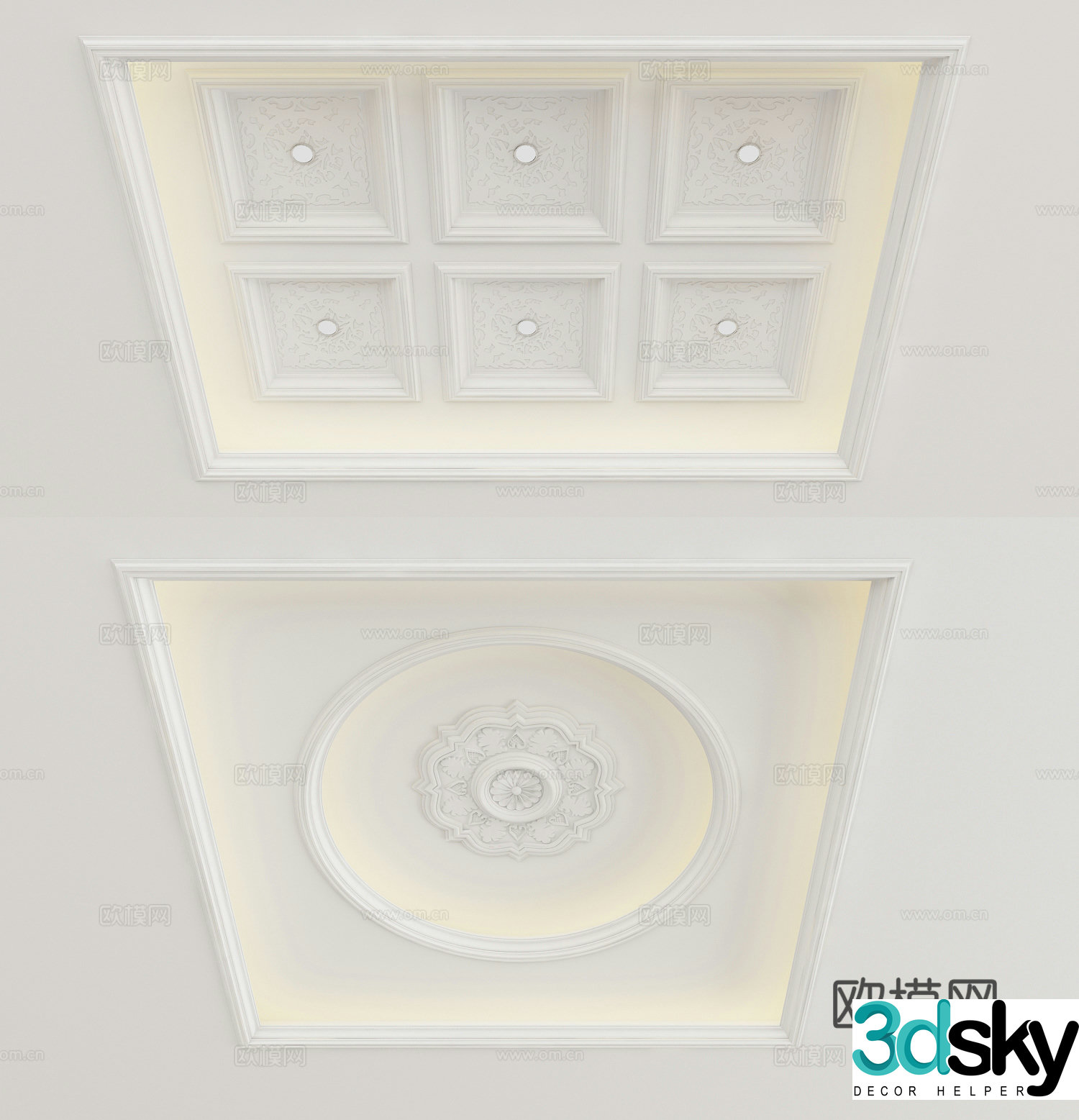 European style ceiling 3D model