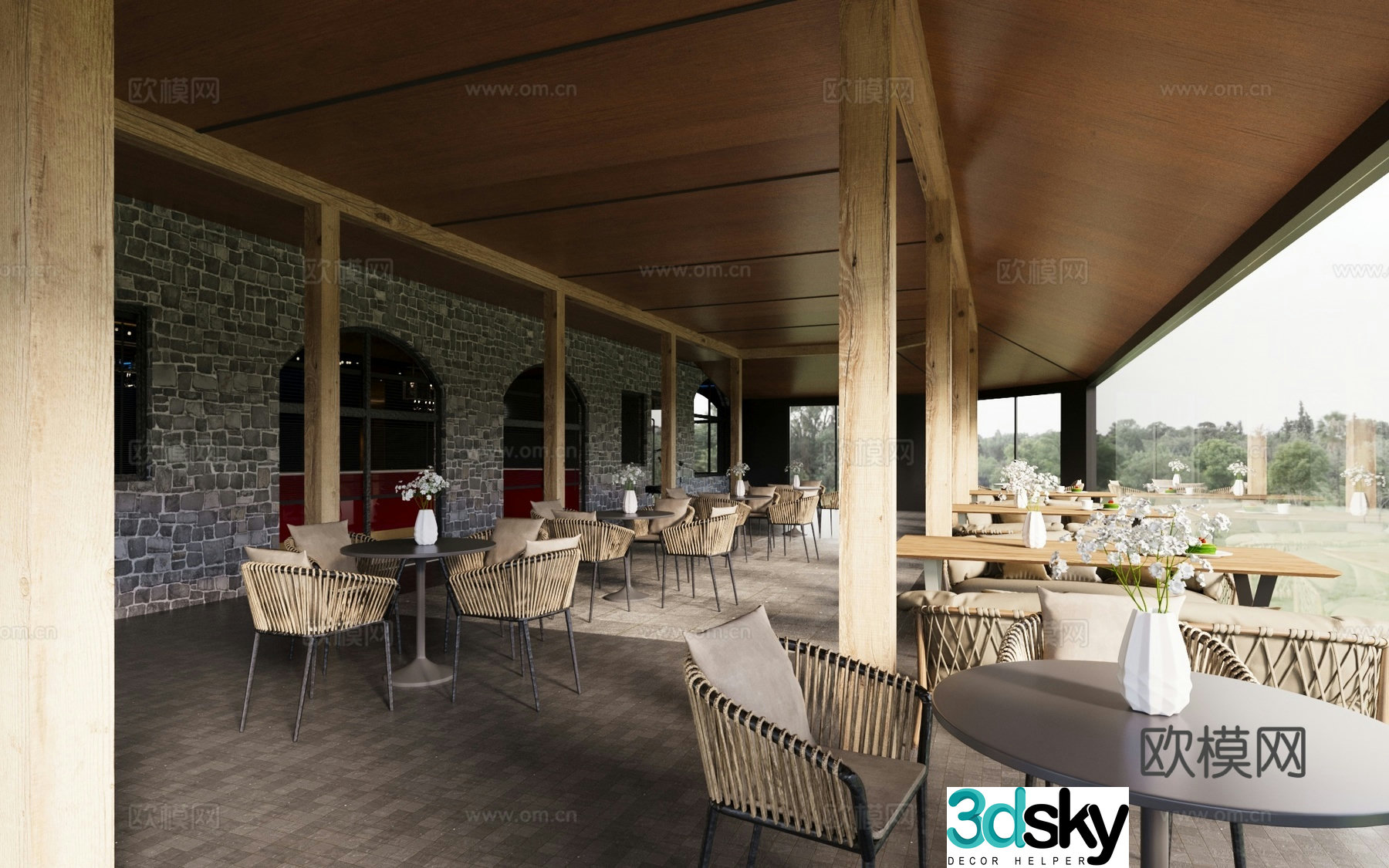 Industrial Wind Cafe 3D model