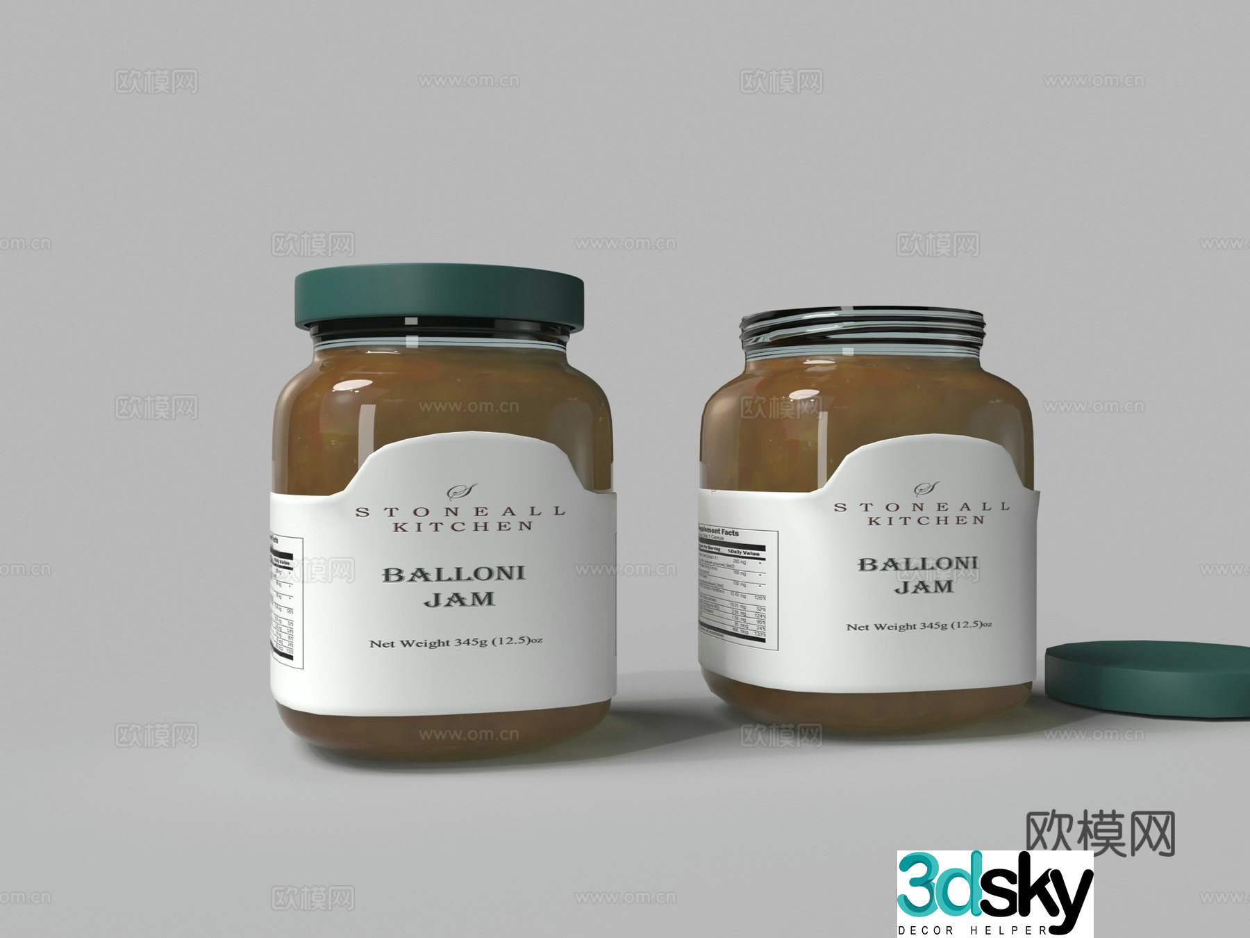Food canned tomato jam 3d model