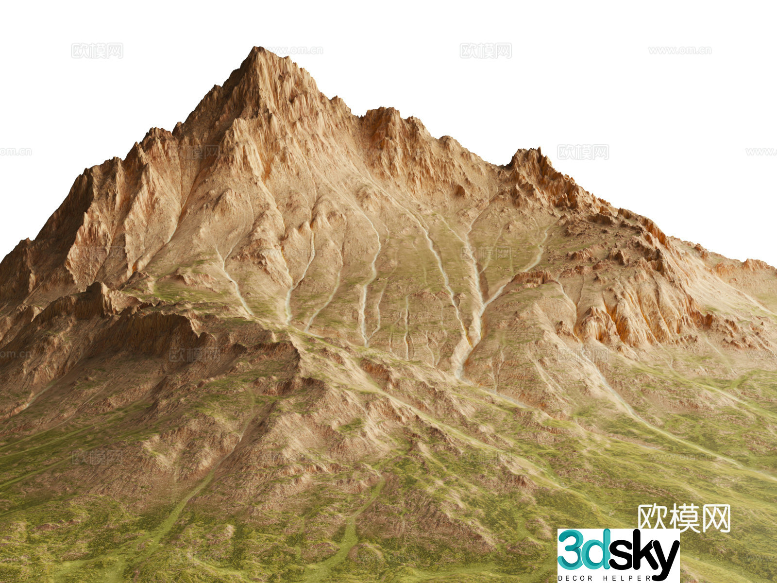 Mountain Takayama Mountains Mountain Peak Mountain Peak Bird’s A glance of 3D Model of Gaoshan Mountain Peak and Mountain Cliffs 3D model