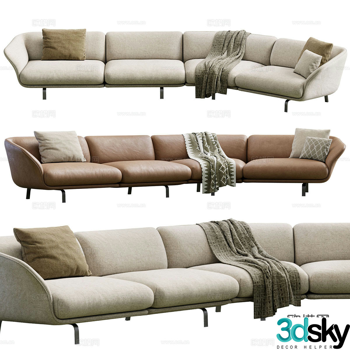 Multiplayer sofa 3d model