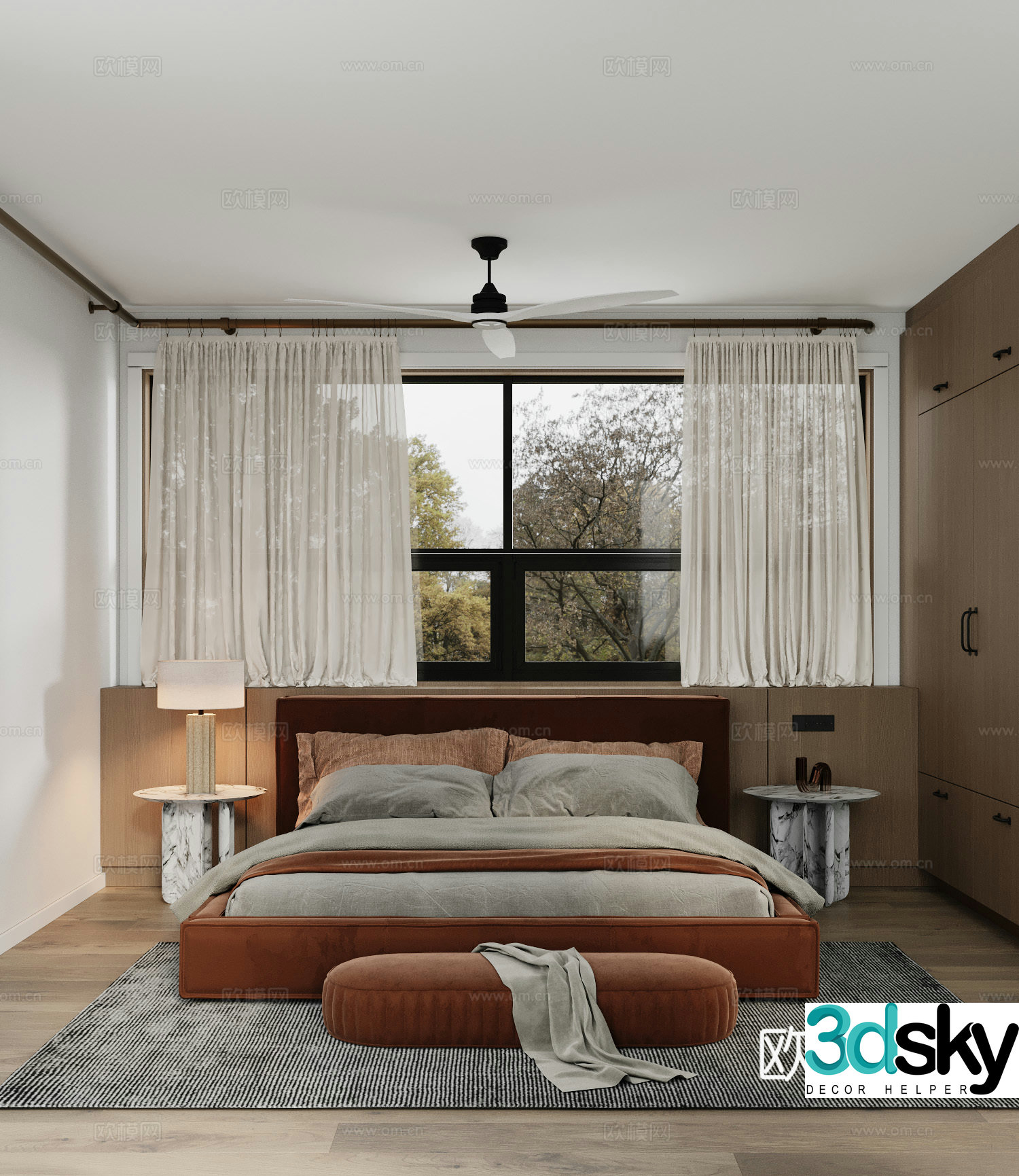 Modern bedroom 3d model