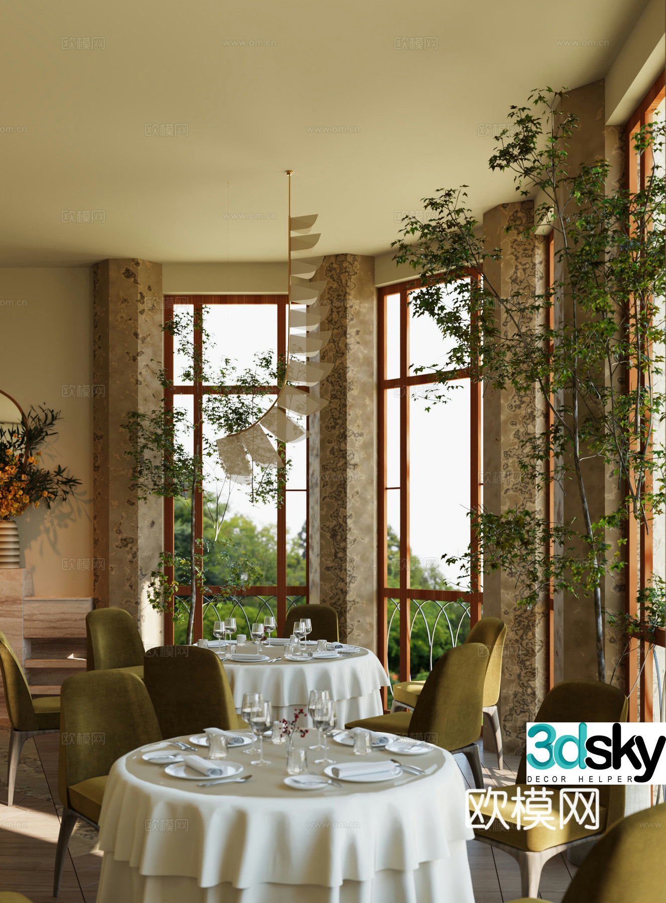 Modern Western Restaurant 3D model
