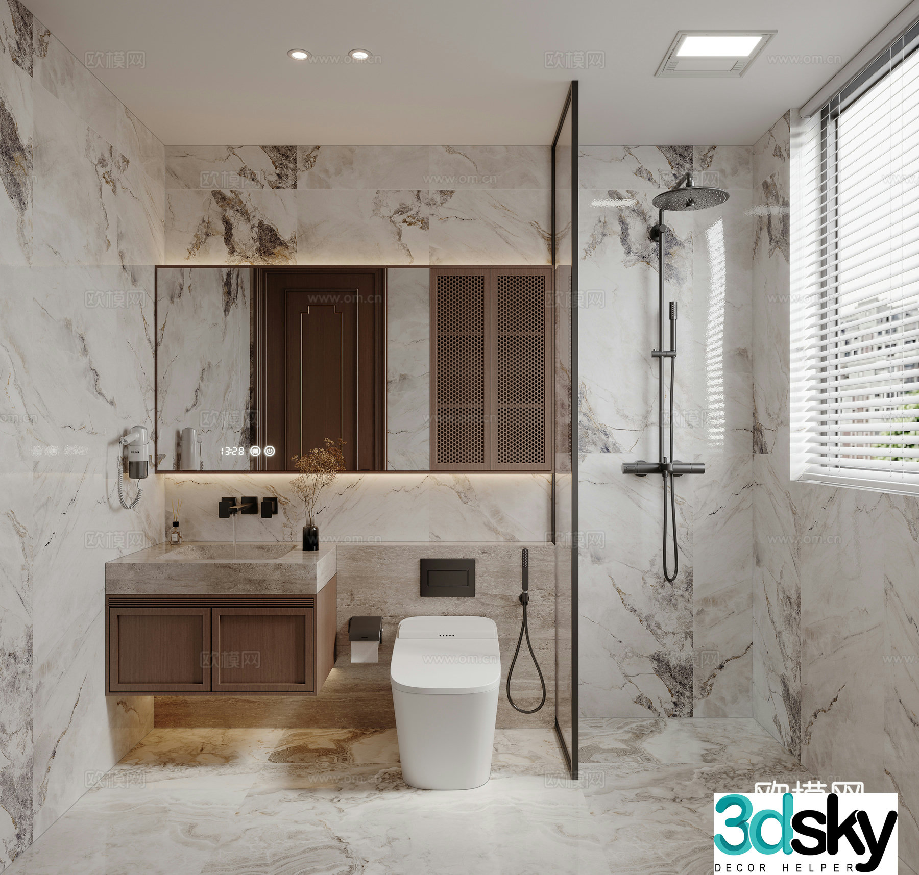 New Chinese bathroom 3D model