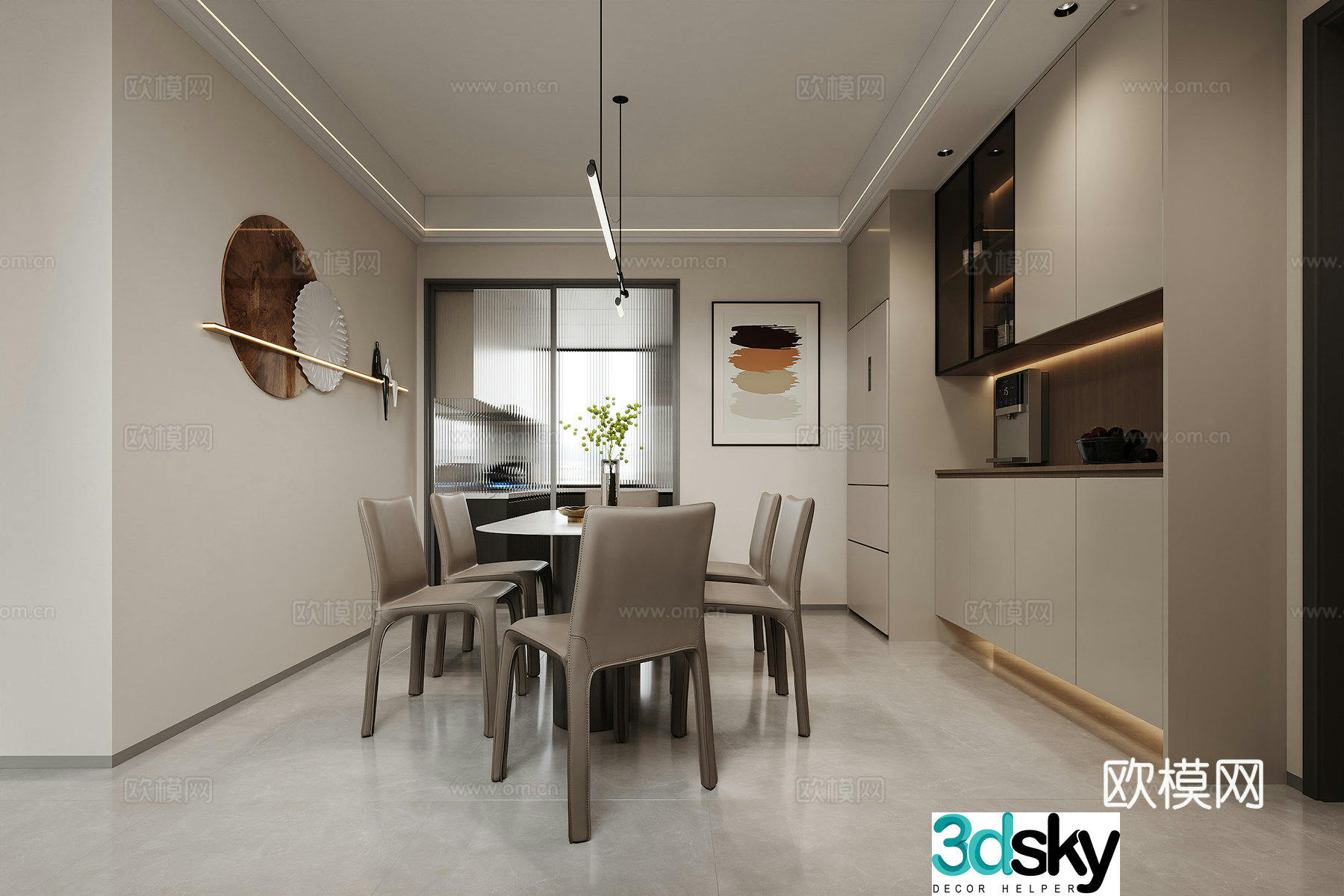 Modern restaurant 3d model
