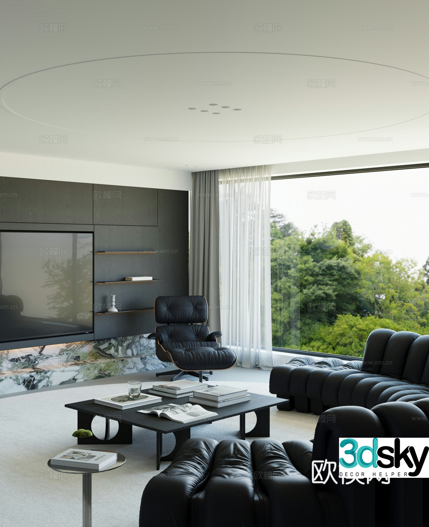Modern living room 3d model