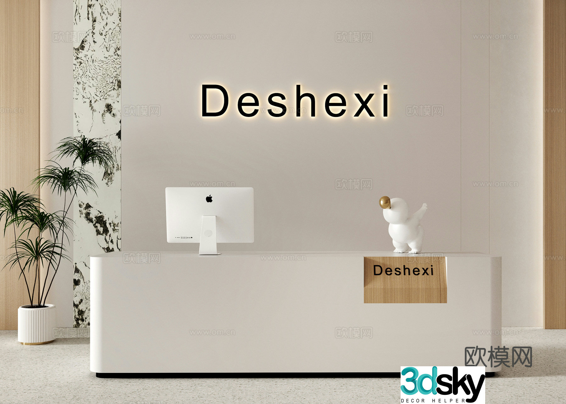 Hyundai front desk company front desk beauty salon front desk front desk front desk background image background background 3D model 3D model