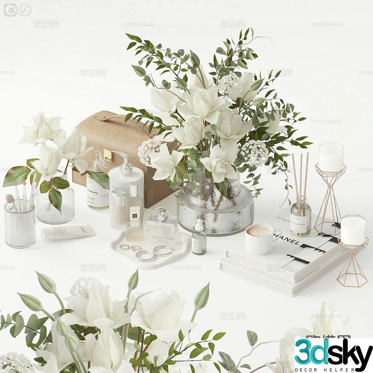 Modern jewelry ornaments 3d model
