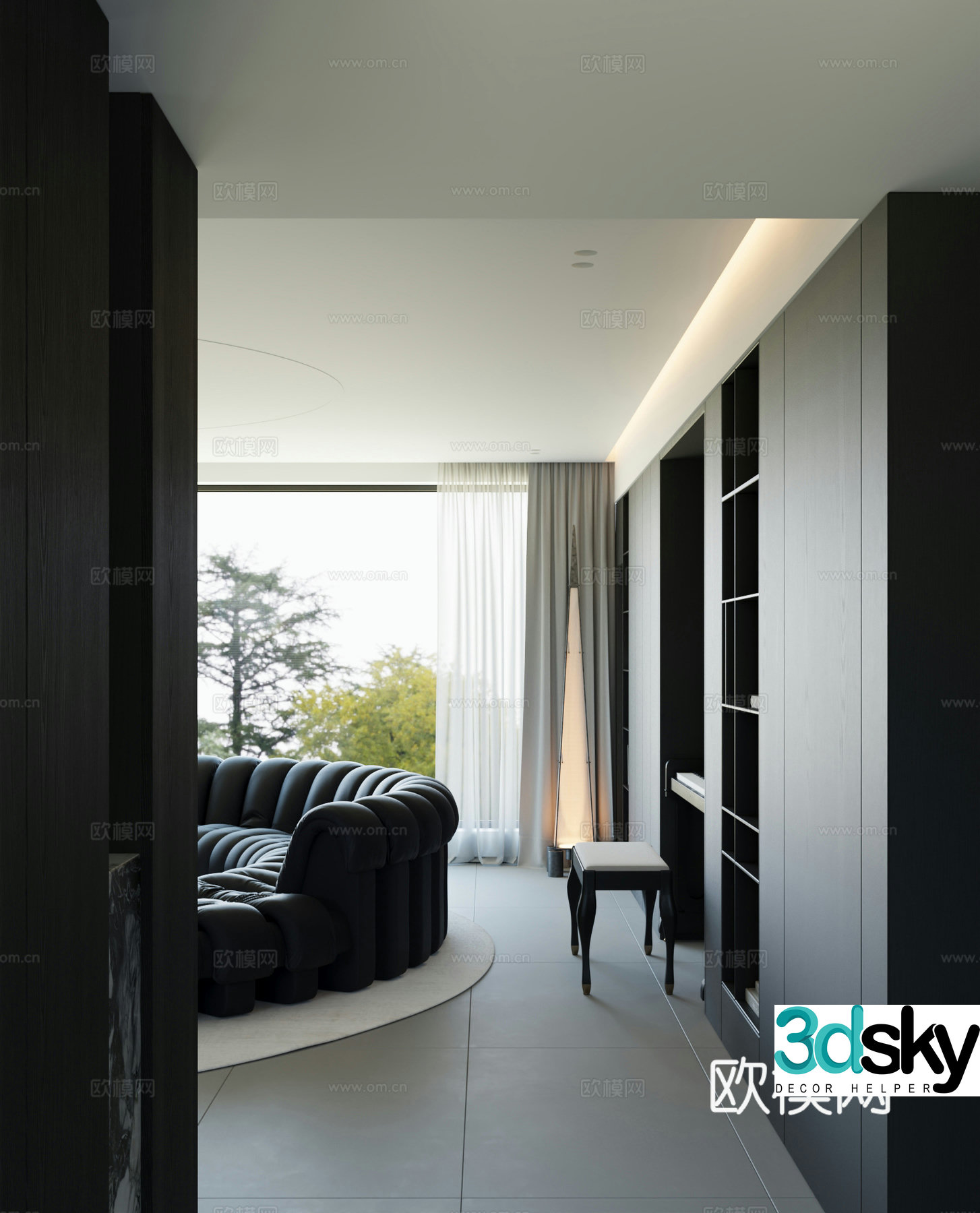 Modern living room 3d model