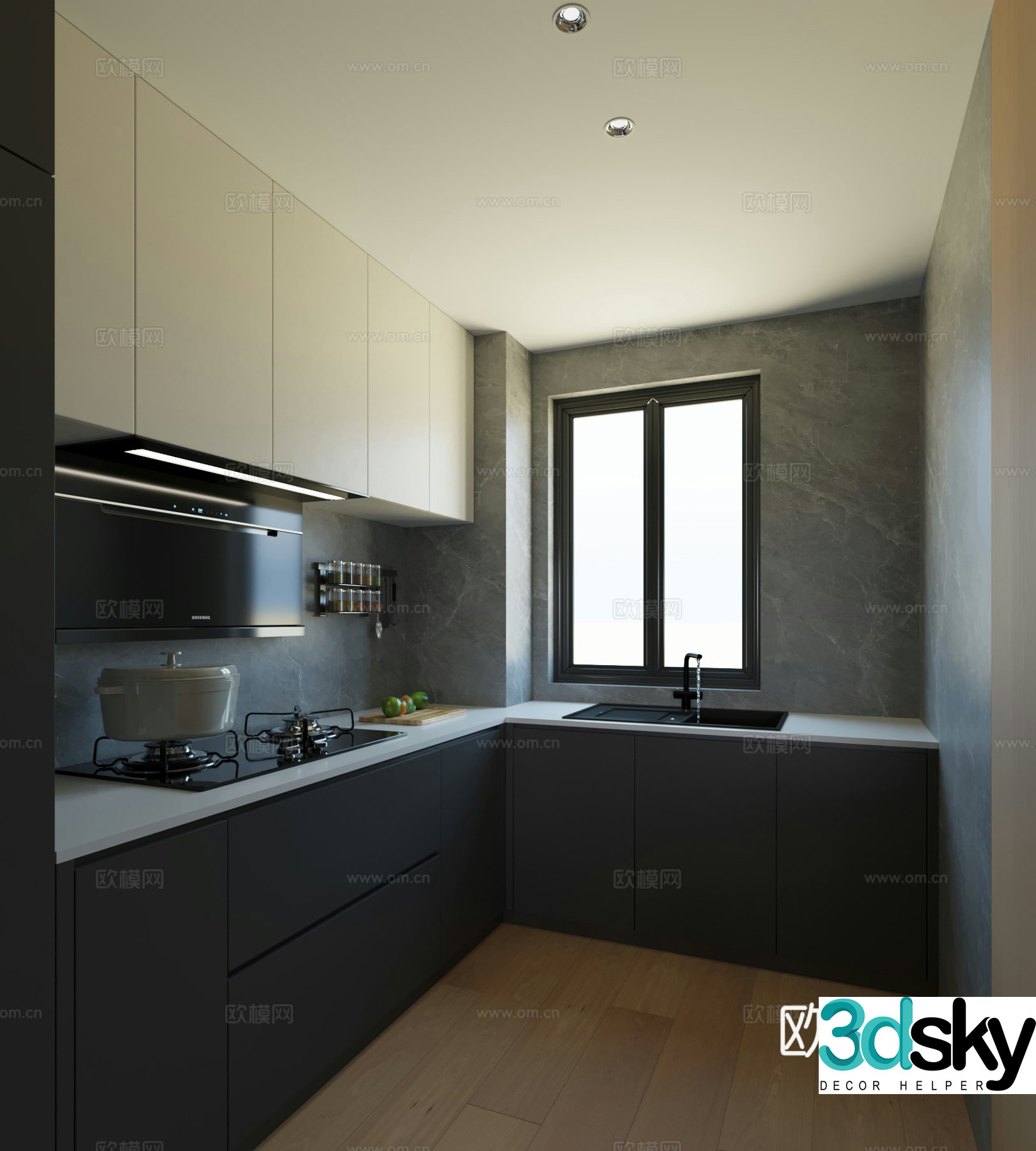 Modern kitchen 3d model