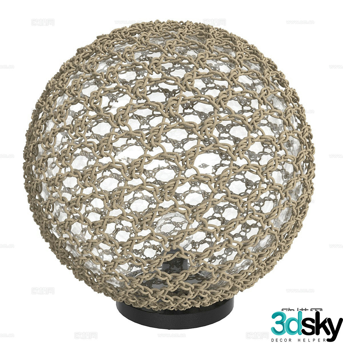 Modern knitted decorative desk lamp 3d model