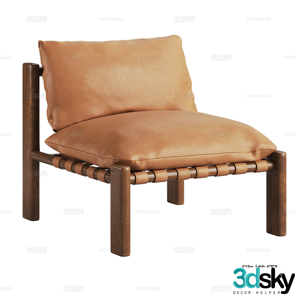 New Chinese style leisure chair 3d model