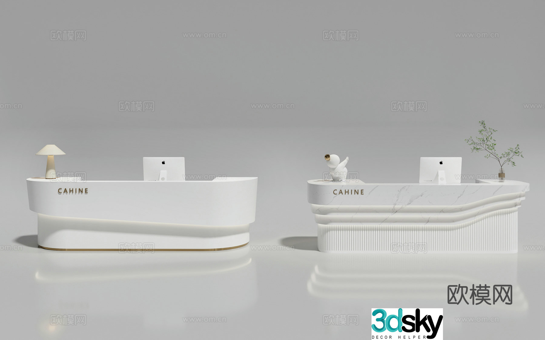 Modern front desk company front desk beauty salon front desk simple front desk hotel front desk office front desk 3d model