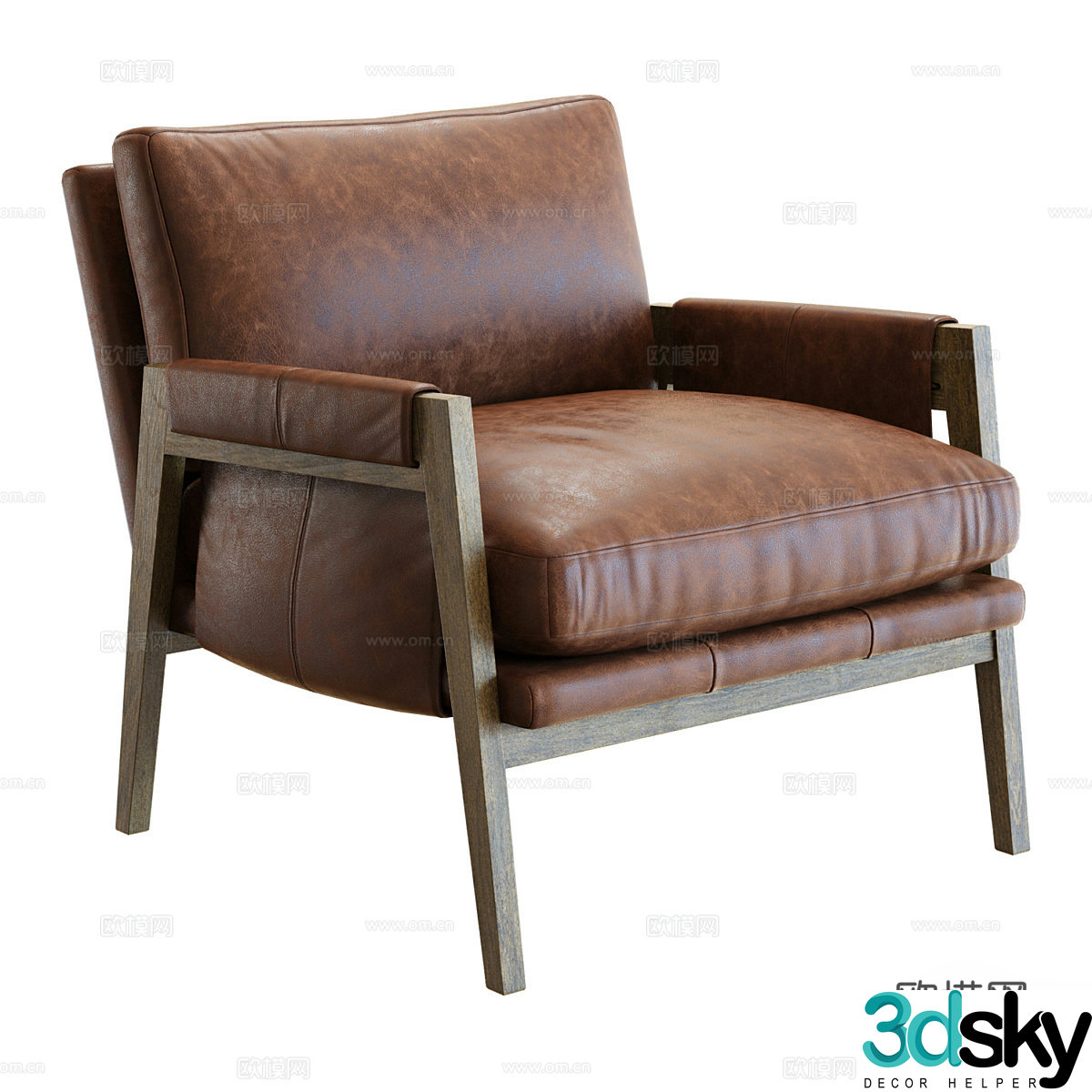 New Chinese casual chair 3D model